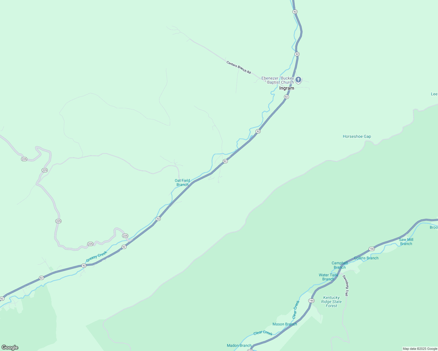 map of restaurants, bars, coffee shops, grocery stores, and more near in Ingram