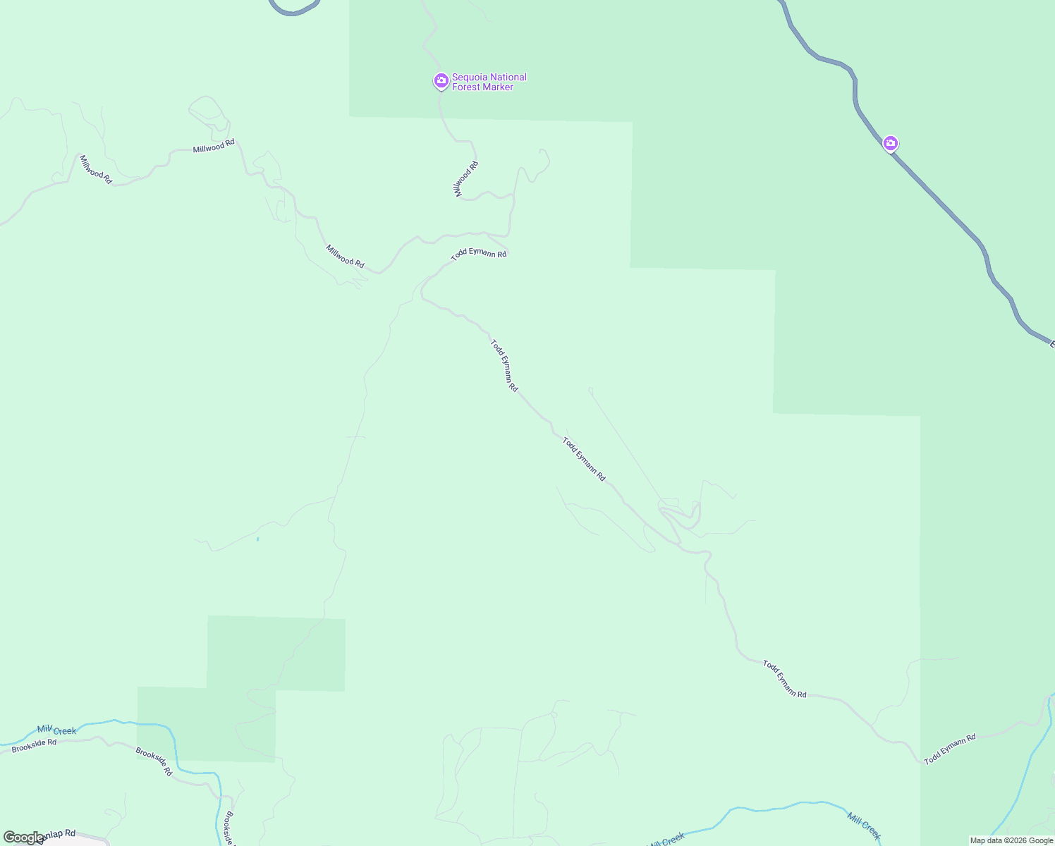 map of restaurants, bars, coffee shops, grocery stores, and more near 46149 Todd Eymann Road in Miramonte