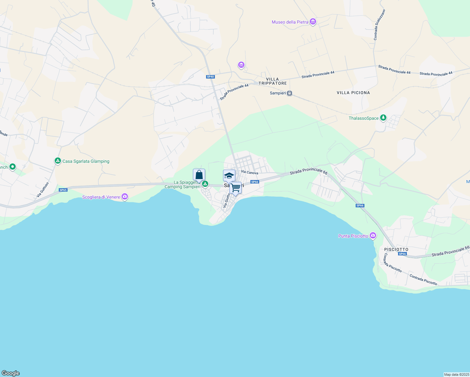 map of restaurants, bars, coffee shops, grocery stores, and more near in Sampieri