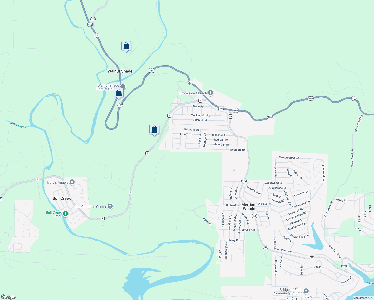map of restaurants, bars, coffee shops, grocery stores, and more near 4004 Pin Oak Road in Merriam Woods