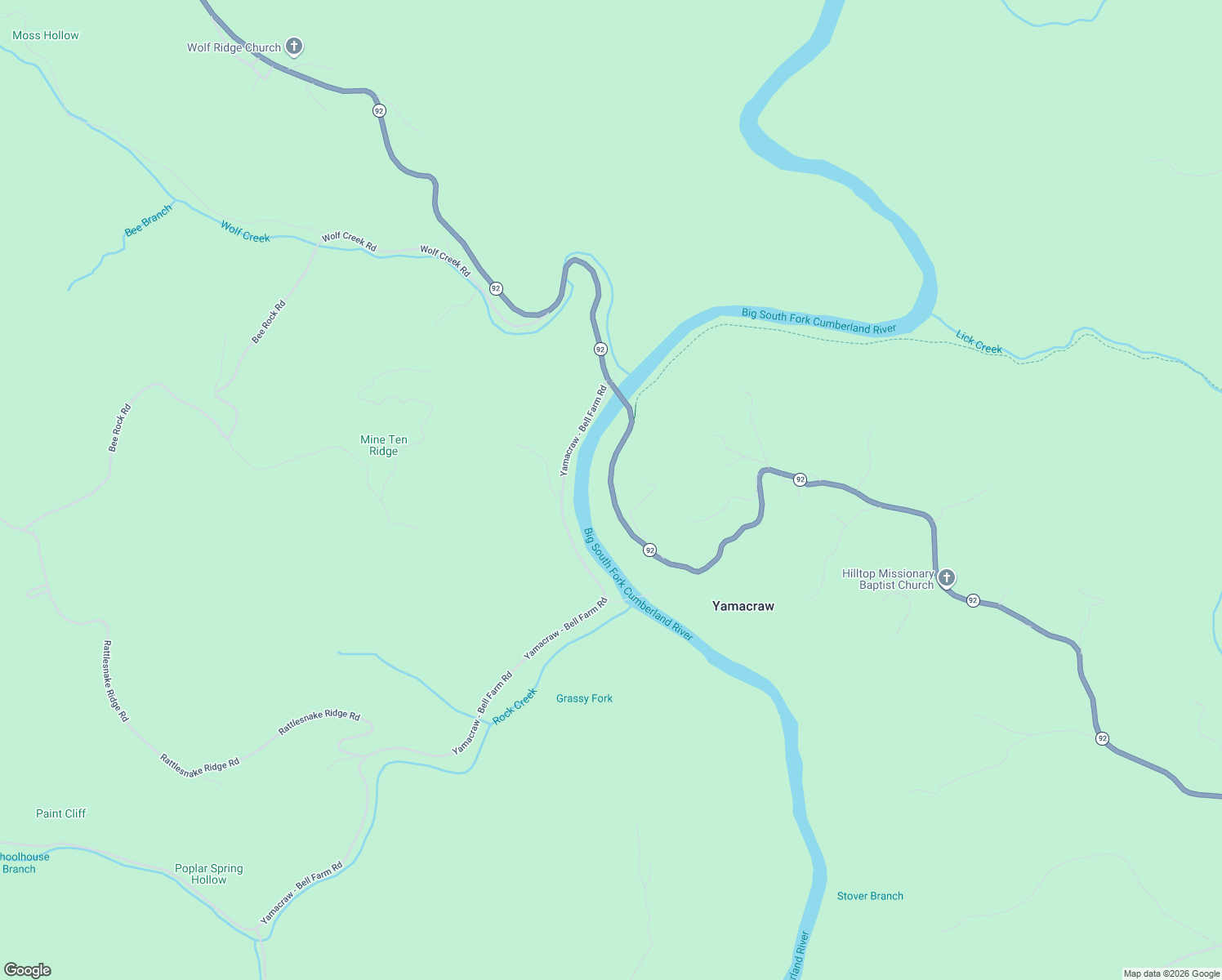 map of restaurants, bars, coffee shops, grocery stores, and more near Kentucky 92 in Stearns