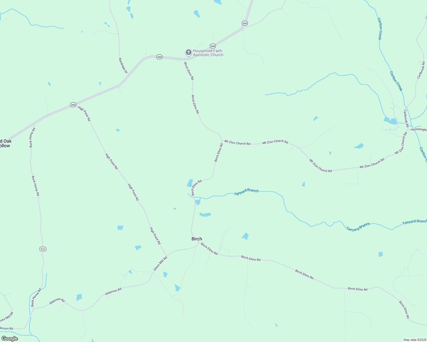 map of restaurants, bars, coffee shops, grocery stores, and more near 1586 Birch Elmo Road in South Boston