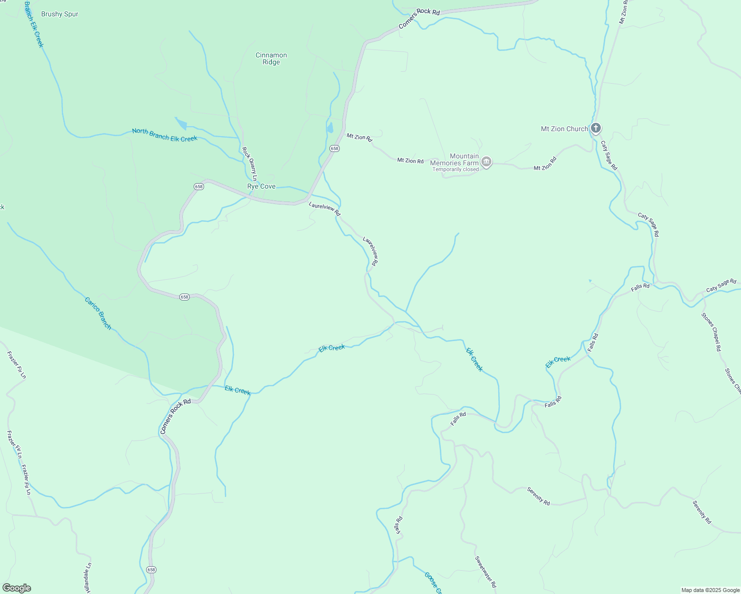 map of restaurants, bars, coffee shops, grocery stores, and more near State Route 670 in Grayson County
