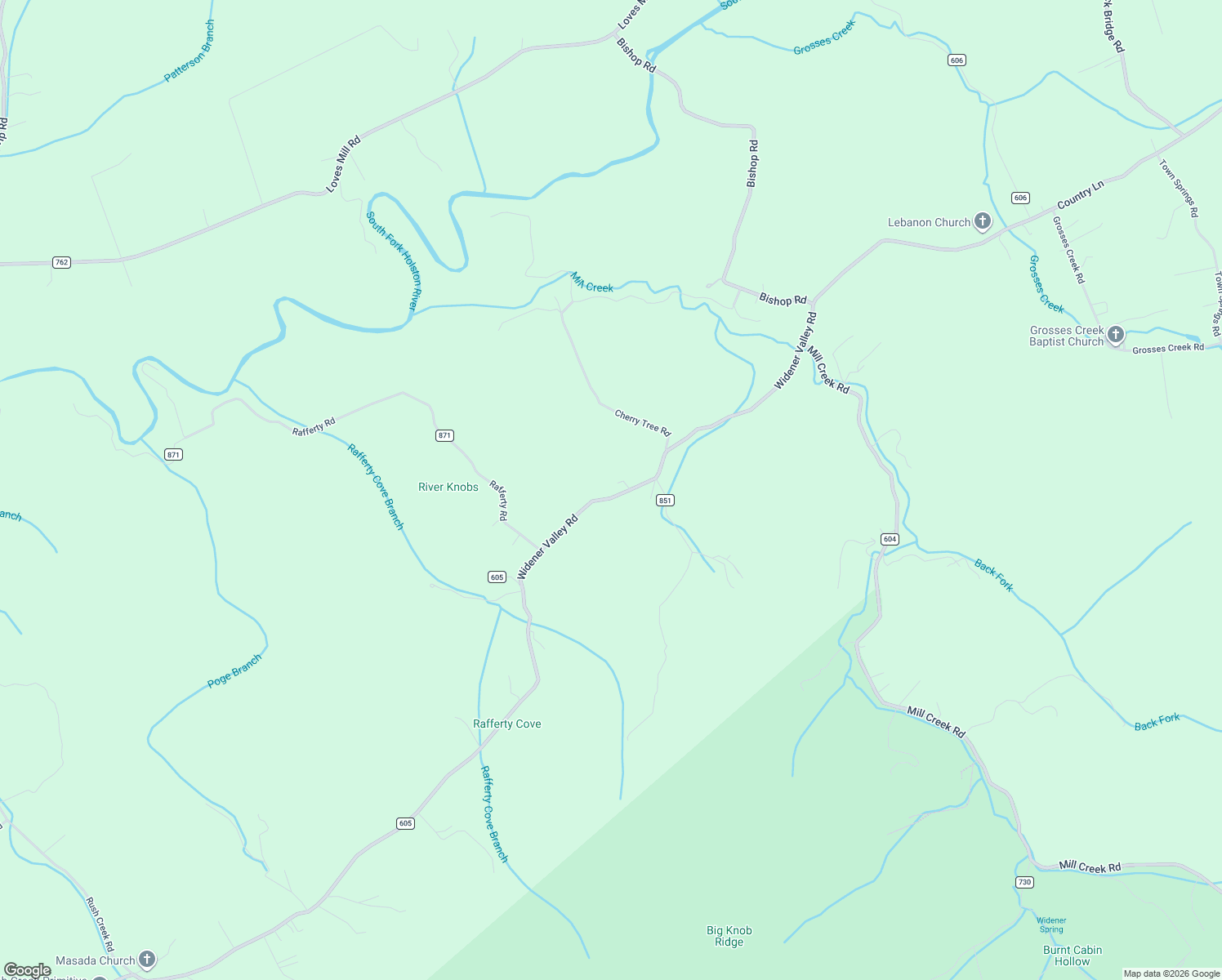 map of restaurants, bars, coffee shops, grocery stores, and more near 38882 County Road 605 in Chilhowie