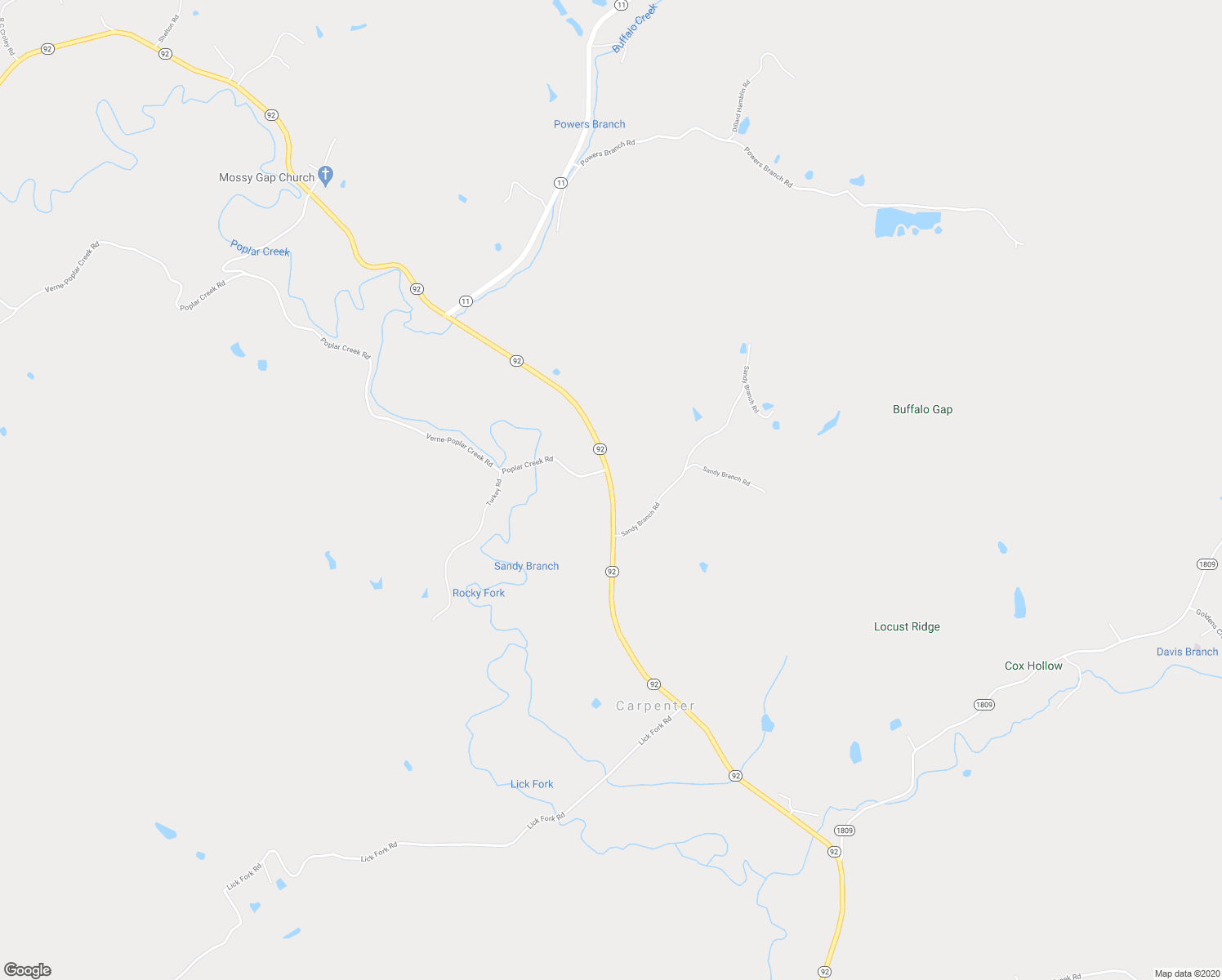map of restaurants, bars, coffee shops, grocery stores, and more near 13781 Kentucky 92 in Barbourville