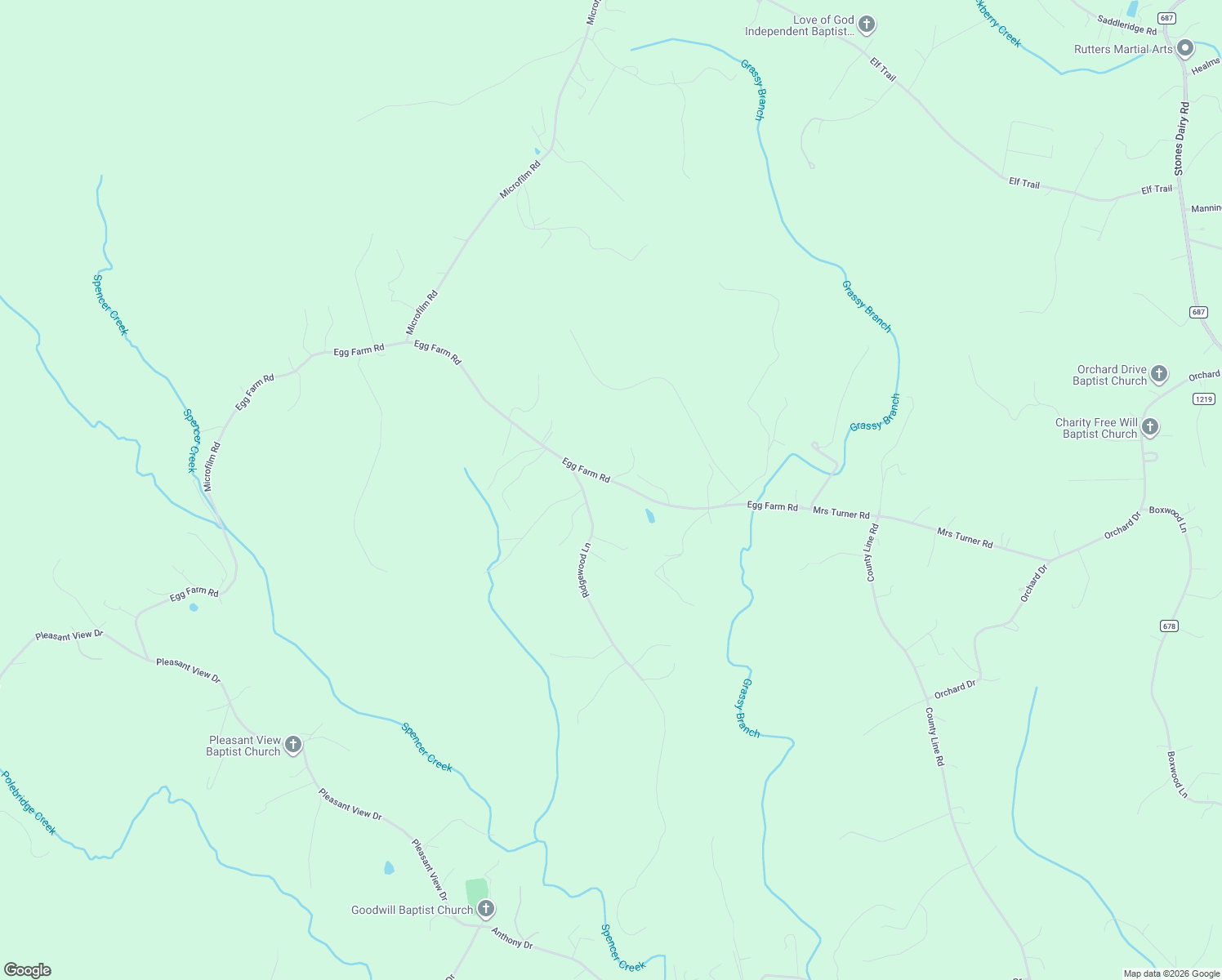 map of restaurants, bars, coffee shops, grocery stores, and more near 2308 Egg Farm Road in Patrick Springs