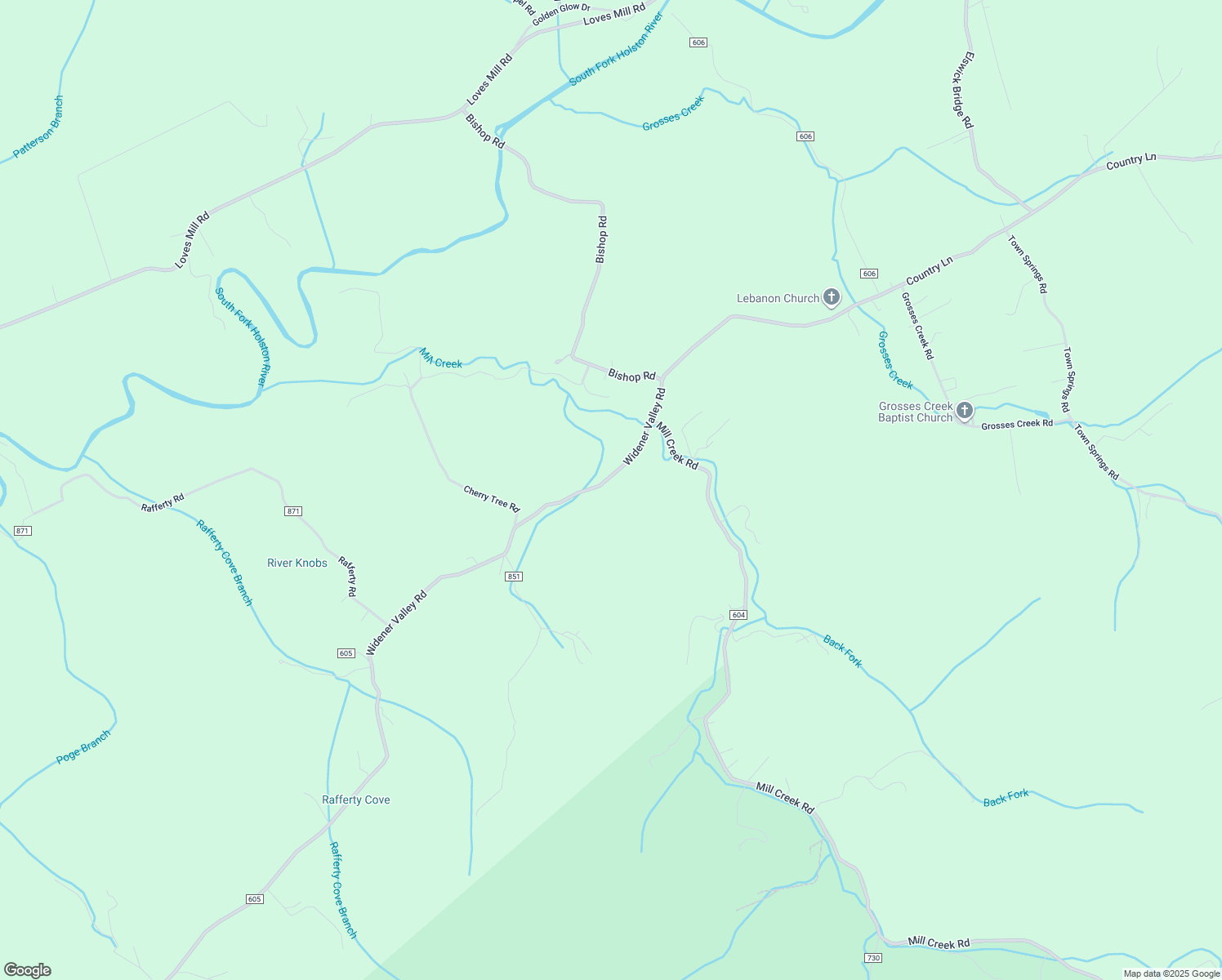 map of restaurants, bars, coffee shops, grocery stores, and more near 39214 Widener Valley Road in Chilhowie