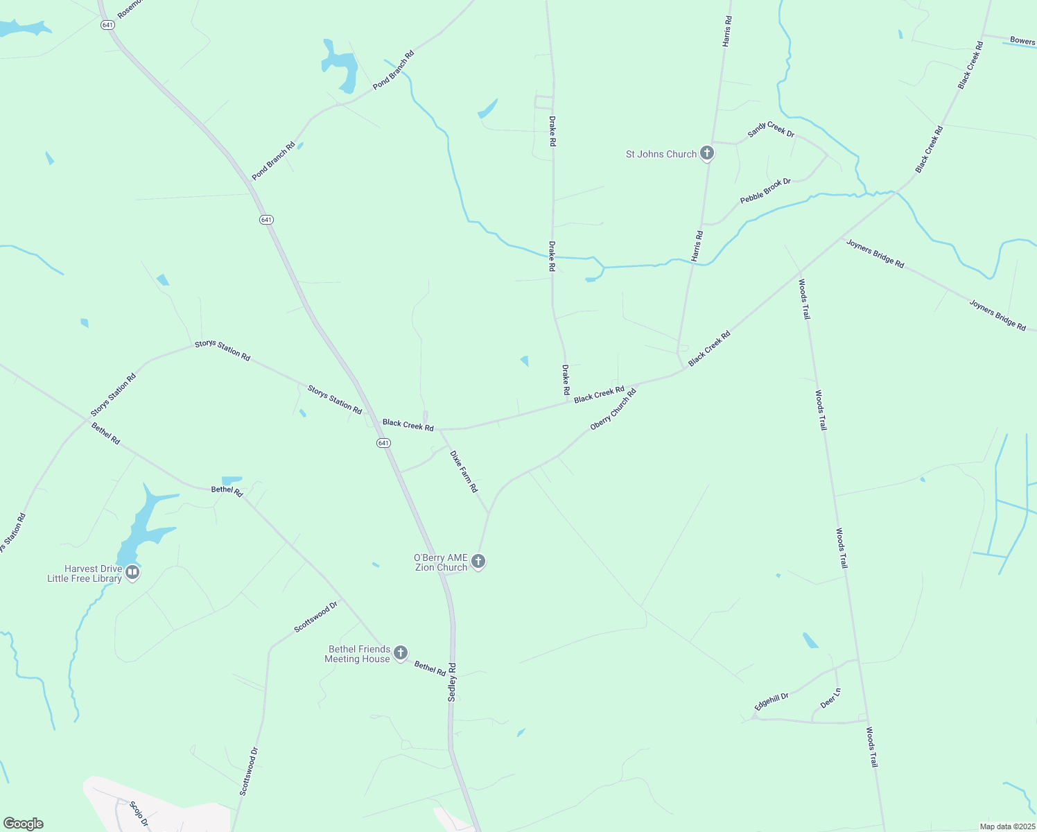 map of restaurants, bars, coffee shops, grocery stores, and more near 21385 Black Creek Road in Franklin