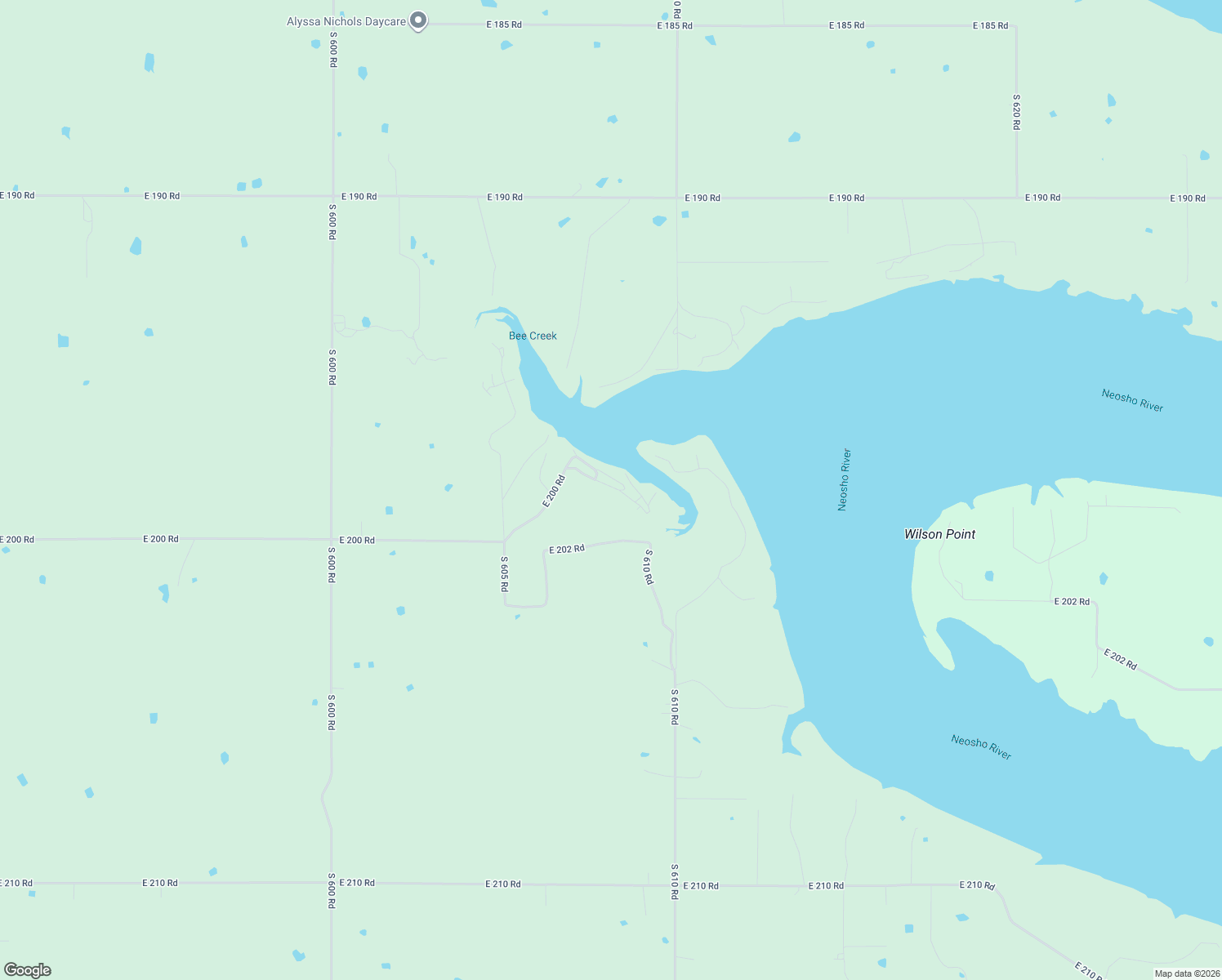 map of restaurants, bars, coffee shops, grocery stores, and more near 60825 East 200 Road in Fairland