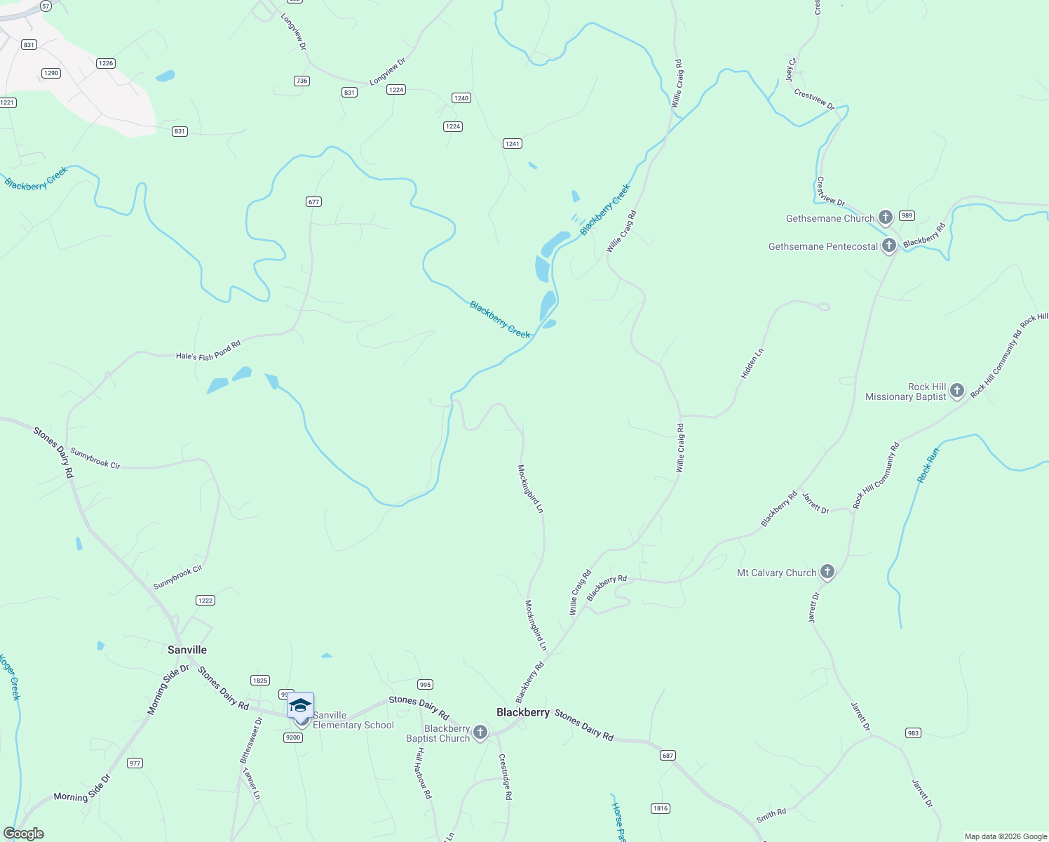 map of restaurants, bars, coffee shops, grocery stores, and more near 806 Mockingbird Lane in Bassett