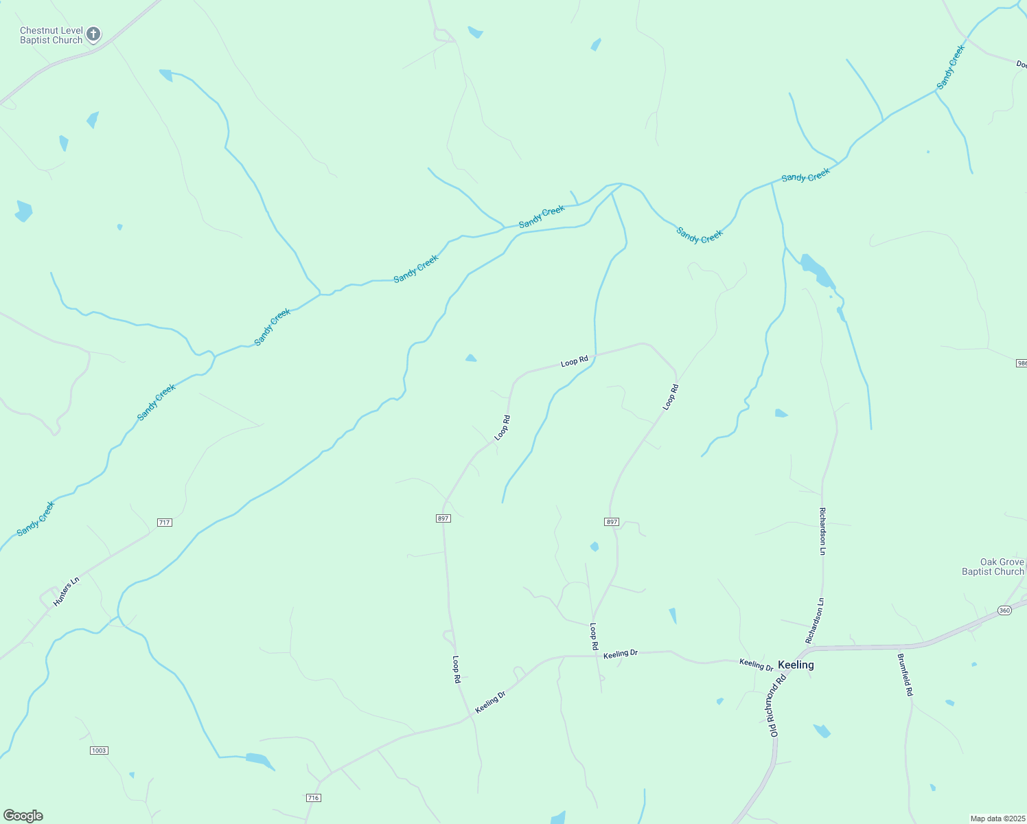 map of restaurants, bars, coffee shops, grocery stores, and more near 1288 Loop Road in Keeling