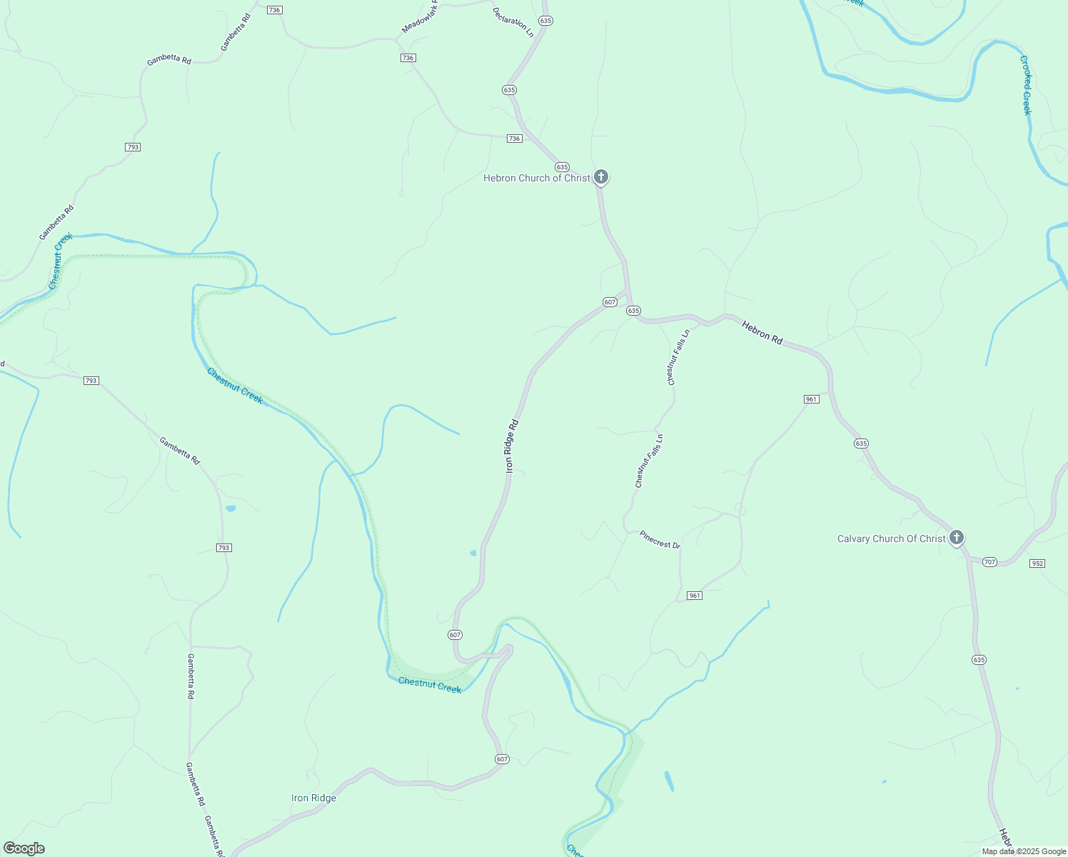 map of restaurants, bars, coffee shops, grocery stores, and more near Iron Ridge Road in Galax