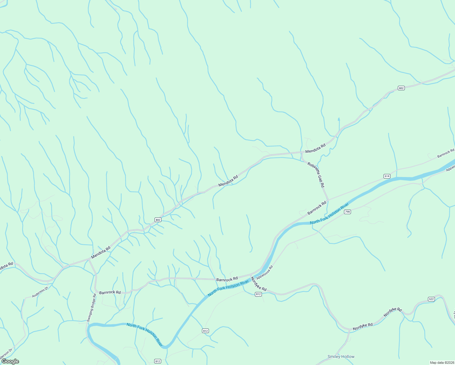 map of restaurants, bars, coffee shops, grocery stores, and more near County Road 802 in Mendota