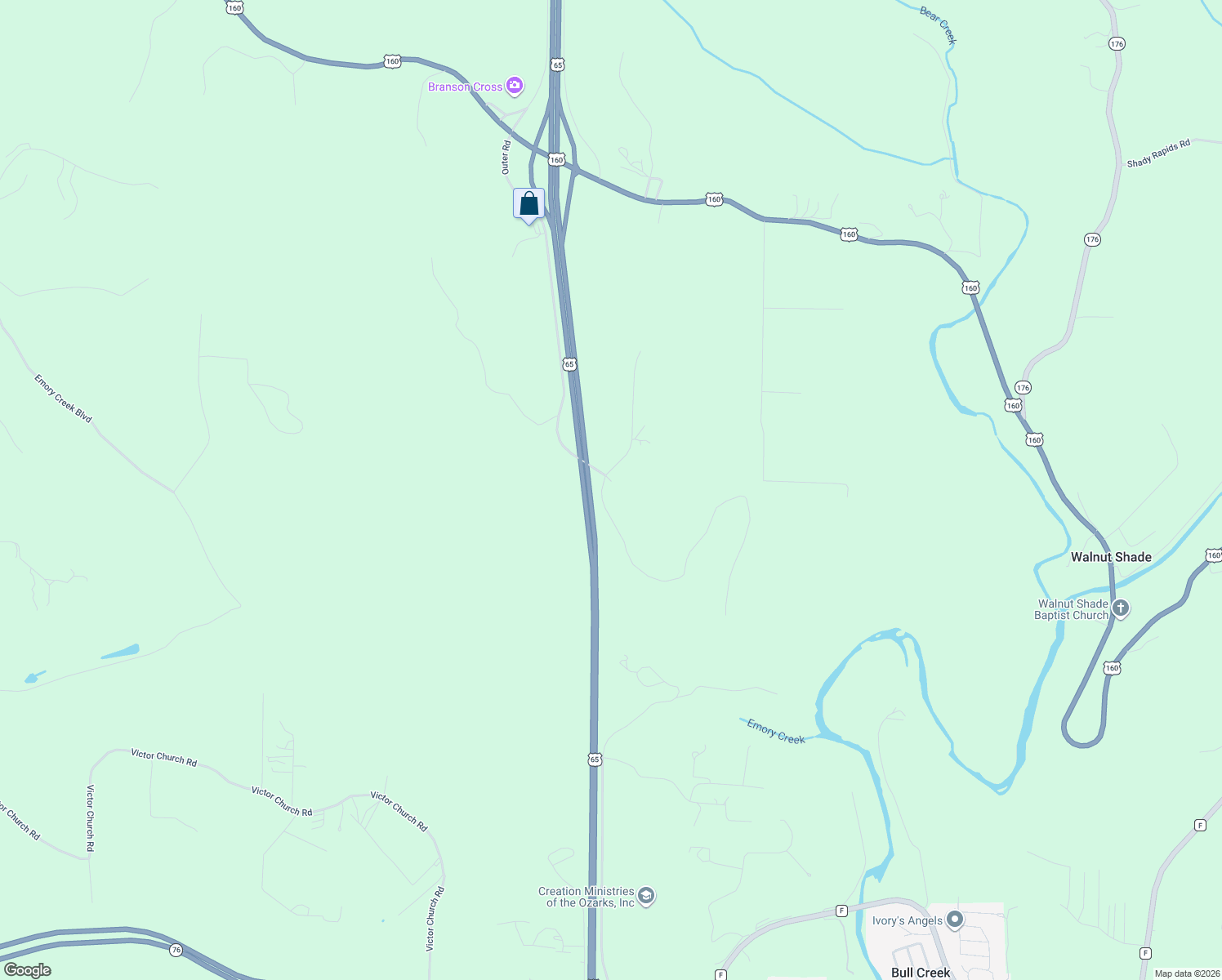 map of restaurants, bars, coffee shops, grocery stores, and more near 214 Bristol Road in Walnut Shade