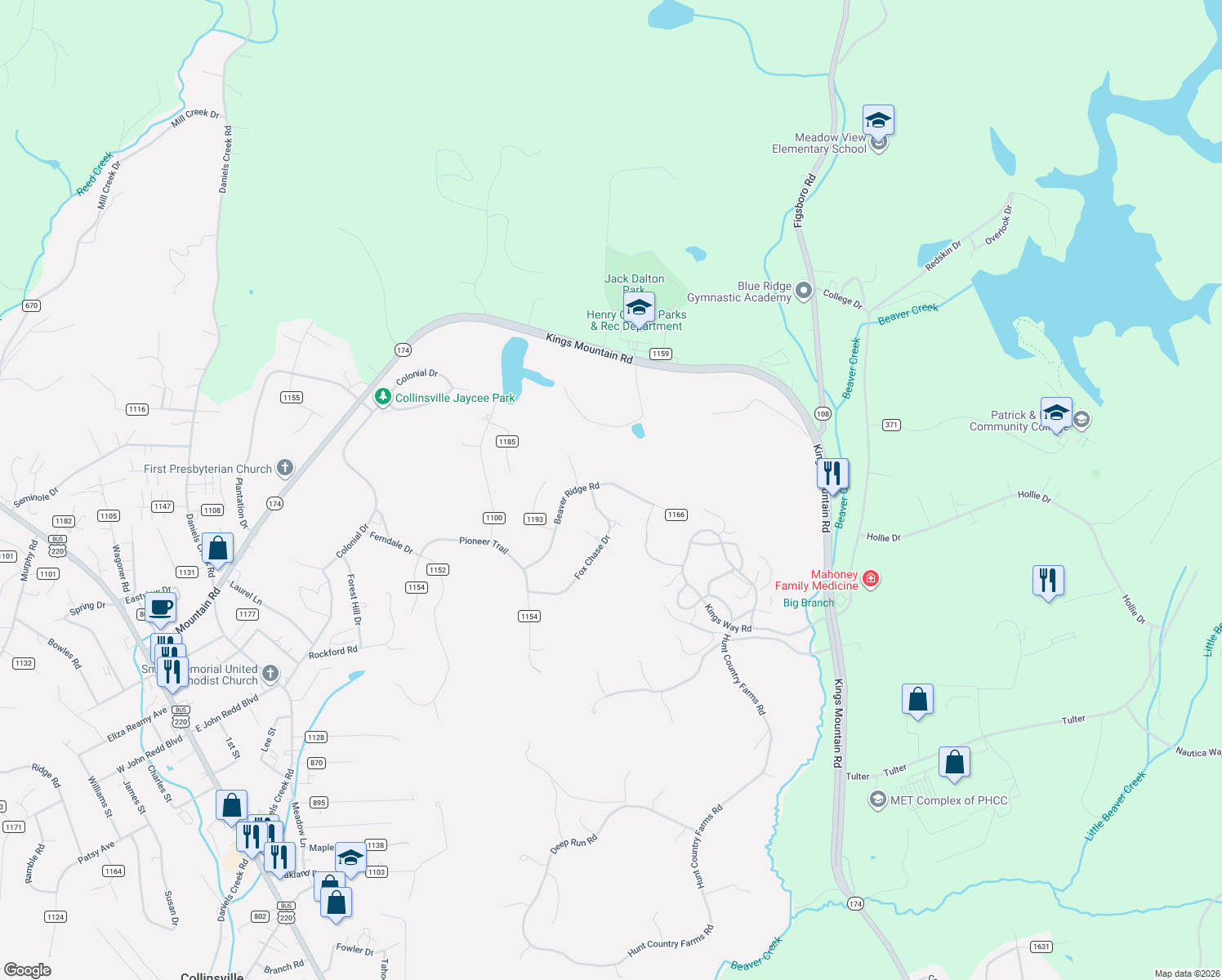 map of restaurants, bars, coffee shops, grocery stores, and more near 350-498 County Road 1187 in Collinsville