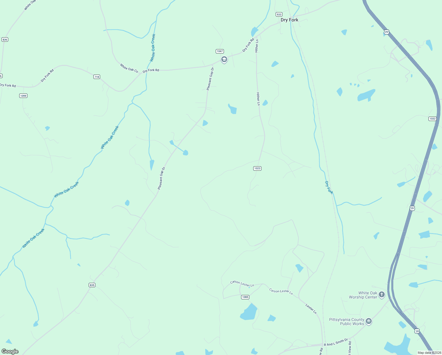 map of restaurants, bars, coffee shops, grocery stores, and more near 477 Junior Oaks Road in Dry Fork