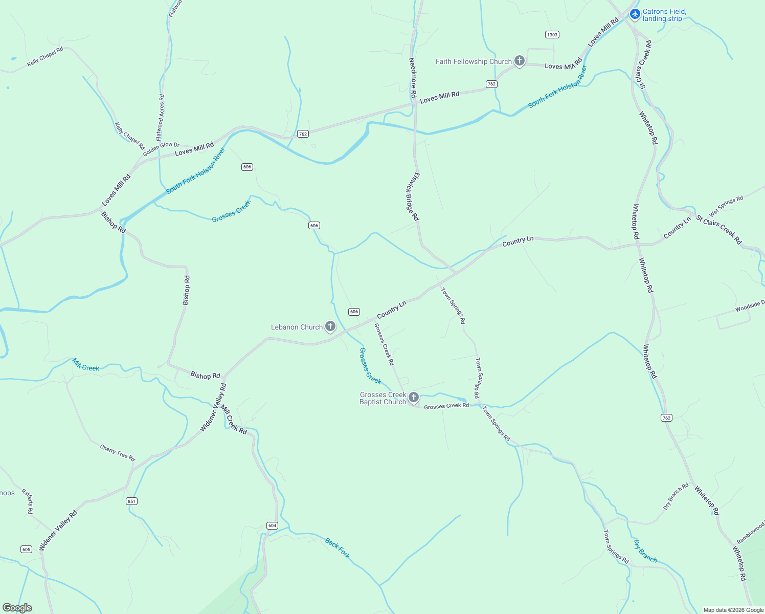 map of restaurants, bars, coffee shops, grocery stores, and more near 927 Country Lane in Chilhowie