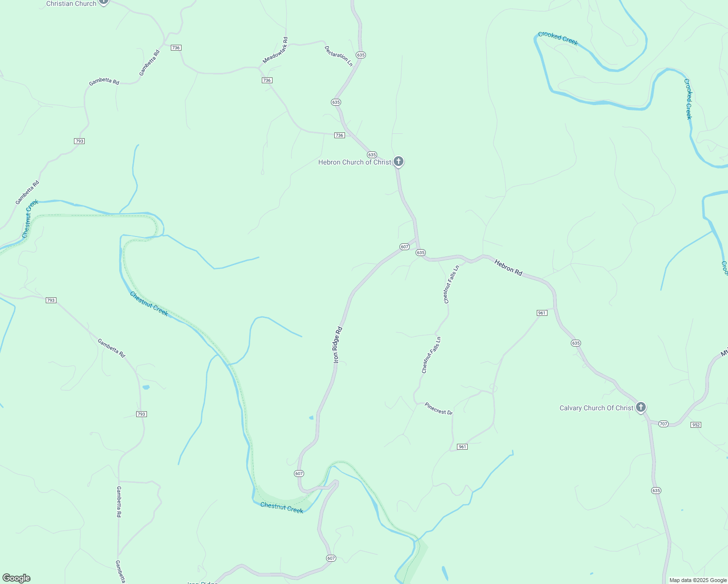 map of restaurants, bars, coffee shops, grocery stores, and more near Iron Ridge Road in Galax