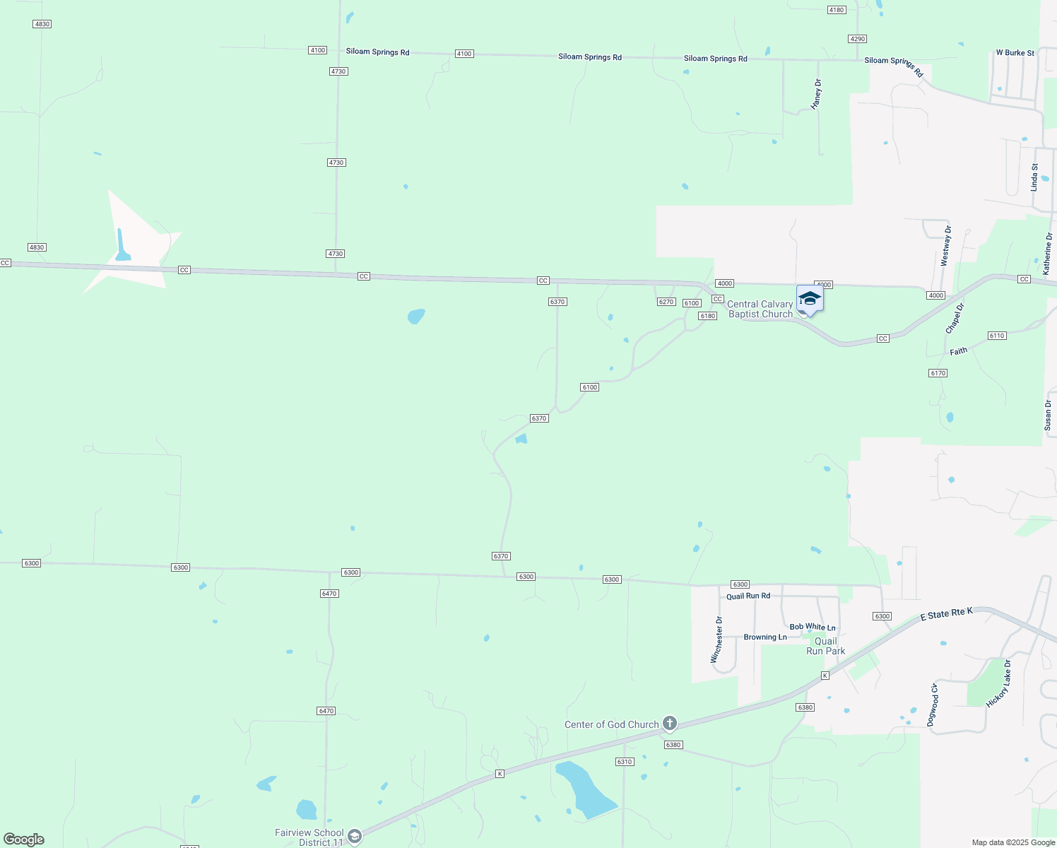 map of restaurants, bars, coffee shops, grocery stores, and more near 8589 County Road 6370 in West Plains