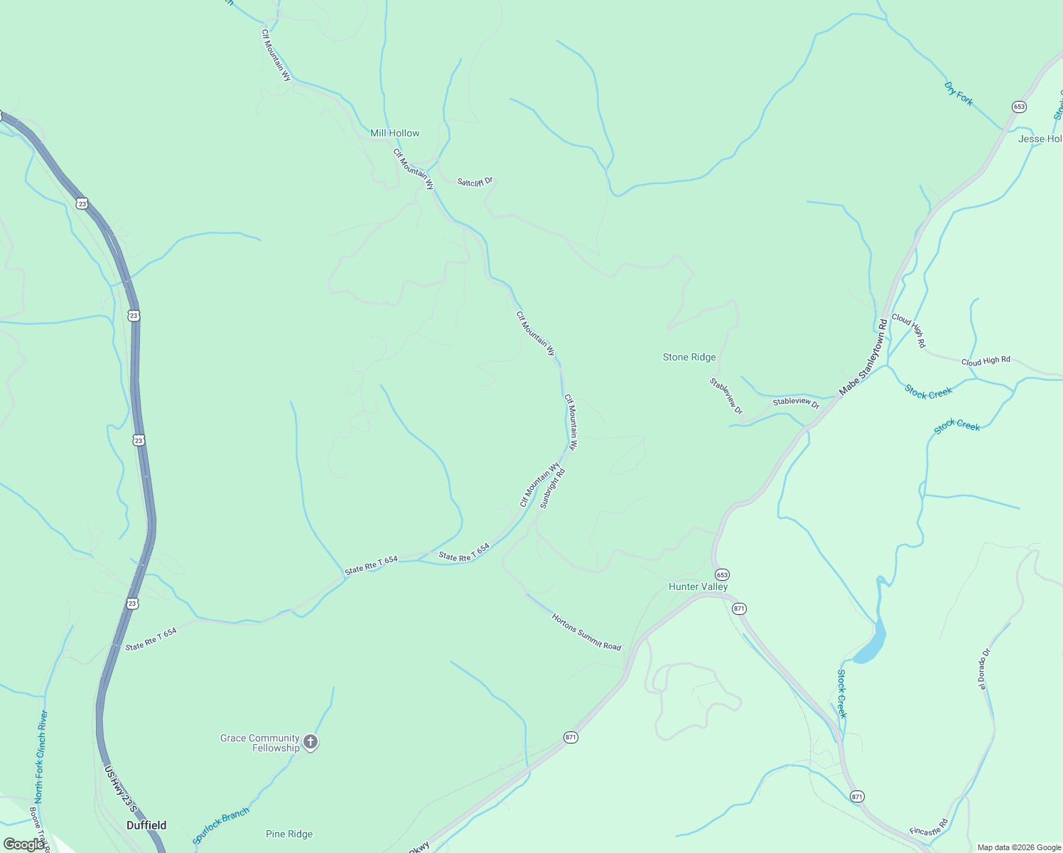 map of restaurants, bars, coffee shops, grocery stores, and more near 1781 Cliff Mountain Way in Duffield