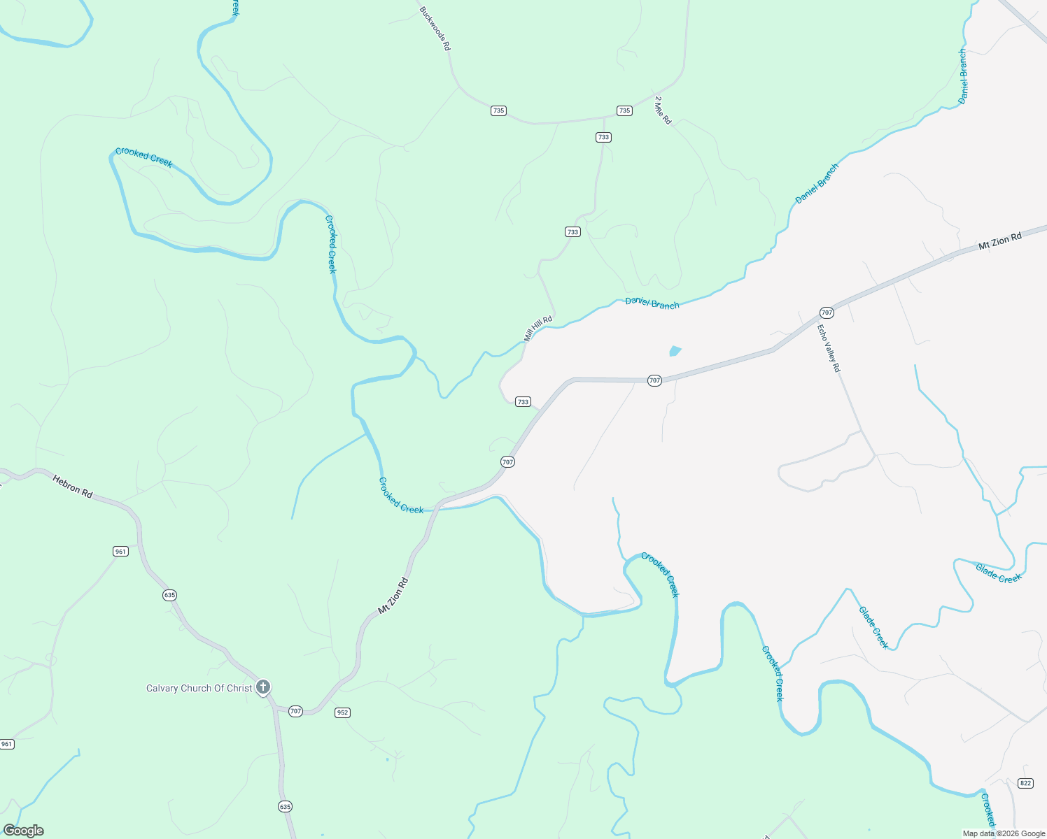 map of restaurants, bars, coffee shops, grocery stores, and more near 2392 Mount Zion Road in Woodlawn