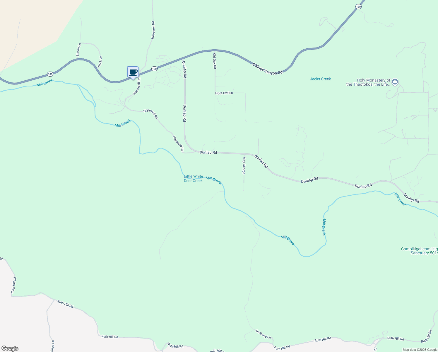 map of restaurants, bars, coffee shops, grocery stores, and more near 37041 Dunlap Road in Squaw Valley