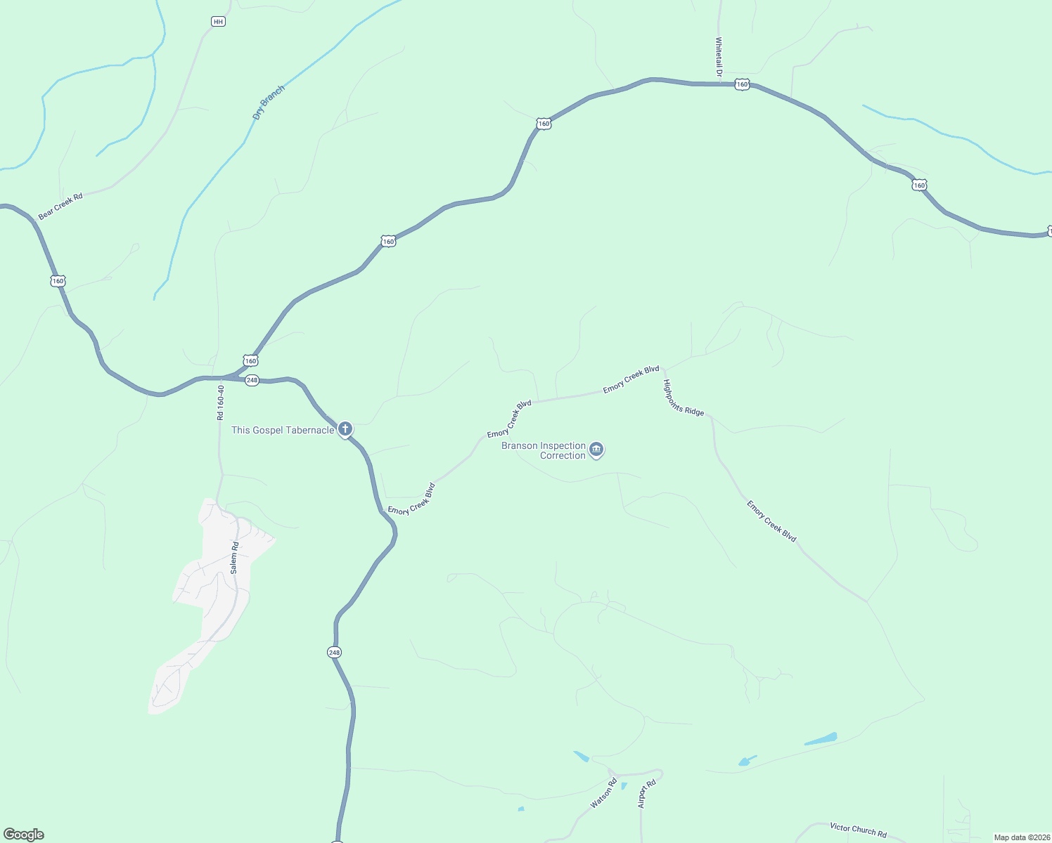 map of restaurants, bars, coffee shops, grocery stores, and more near 874 Emory Creek Boulevard in Branson