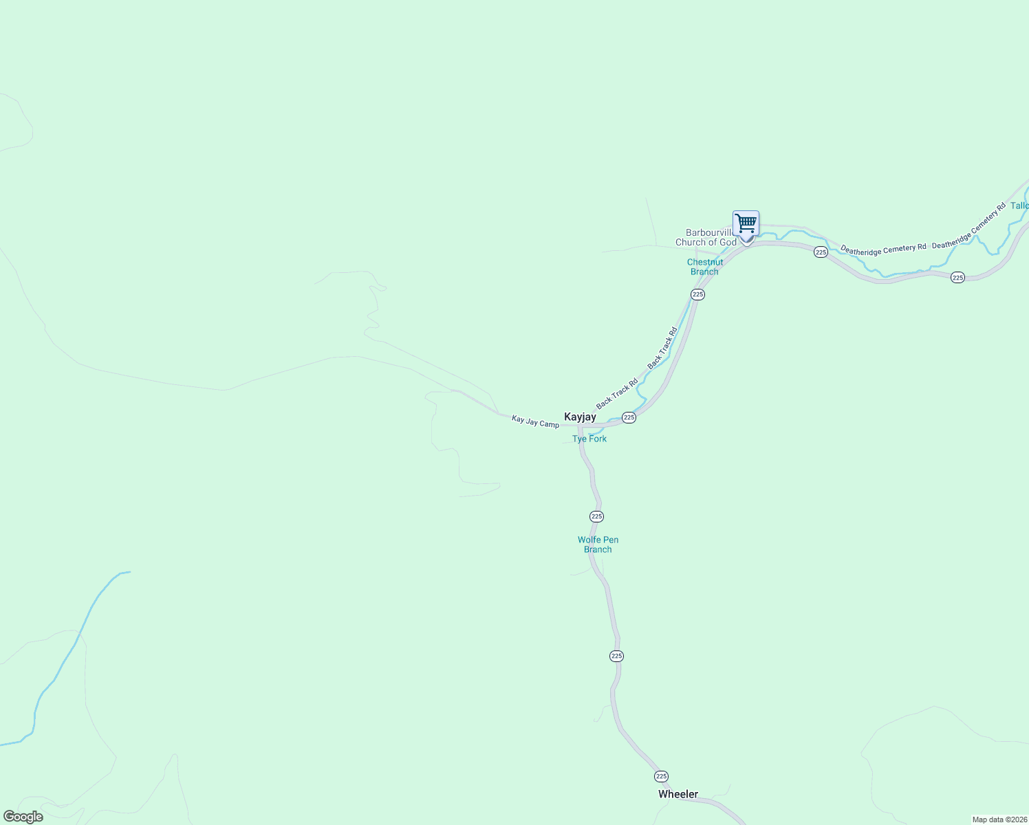 map of restaurants, bars, coffee shops, grocery stores, and more near 249 Kay Jay Camp Road in Barbourville
