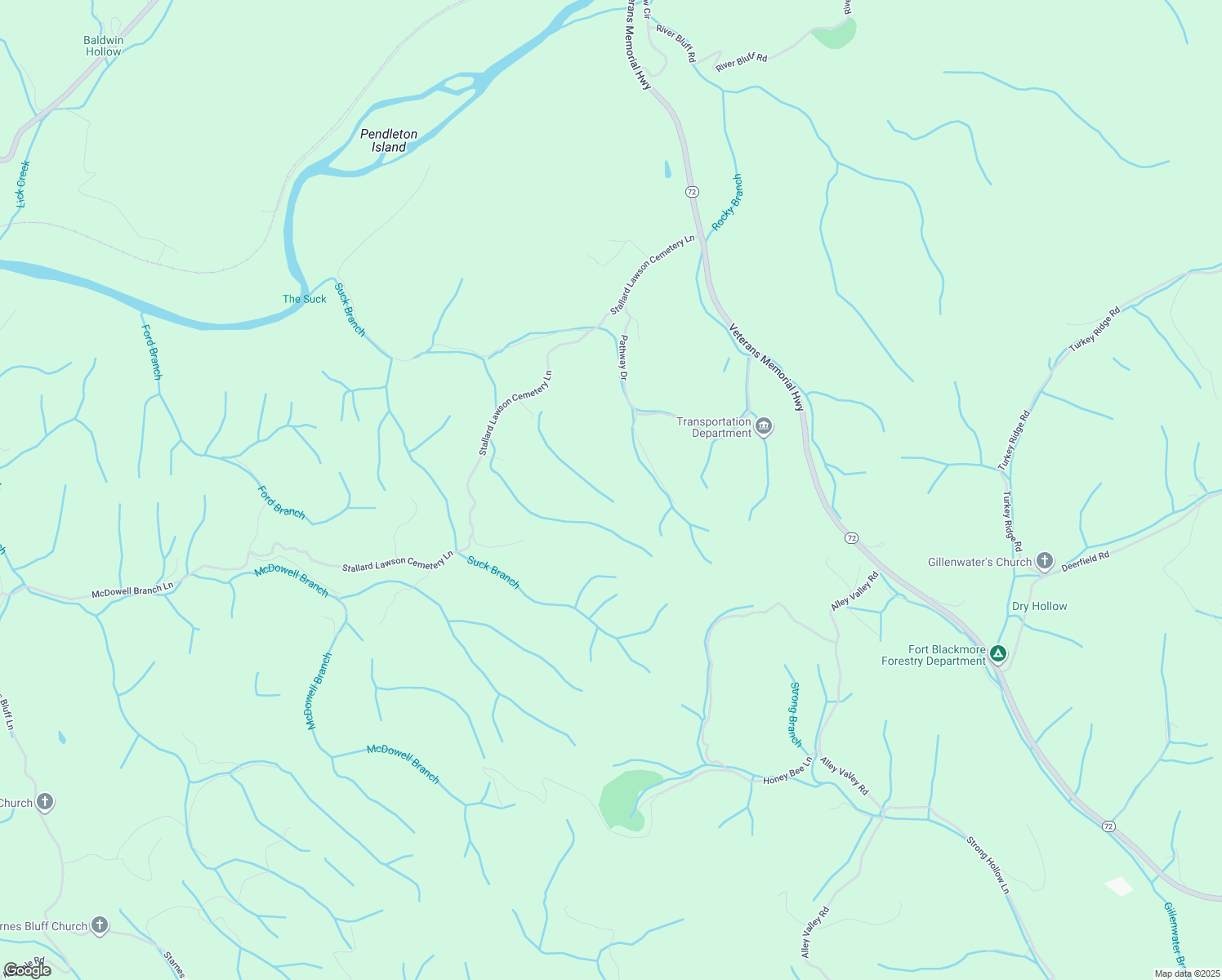 map of restaurants, bars, coffee shops, grocery stores, and more near in Fort Blackmore