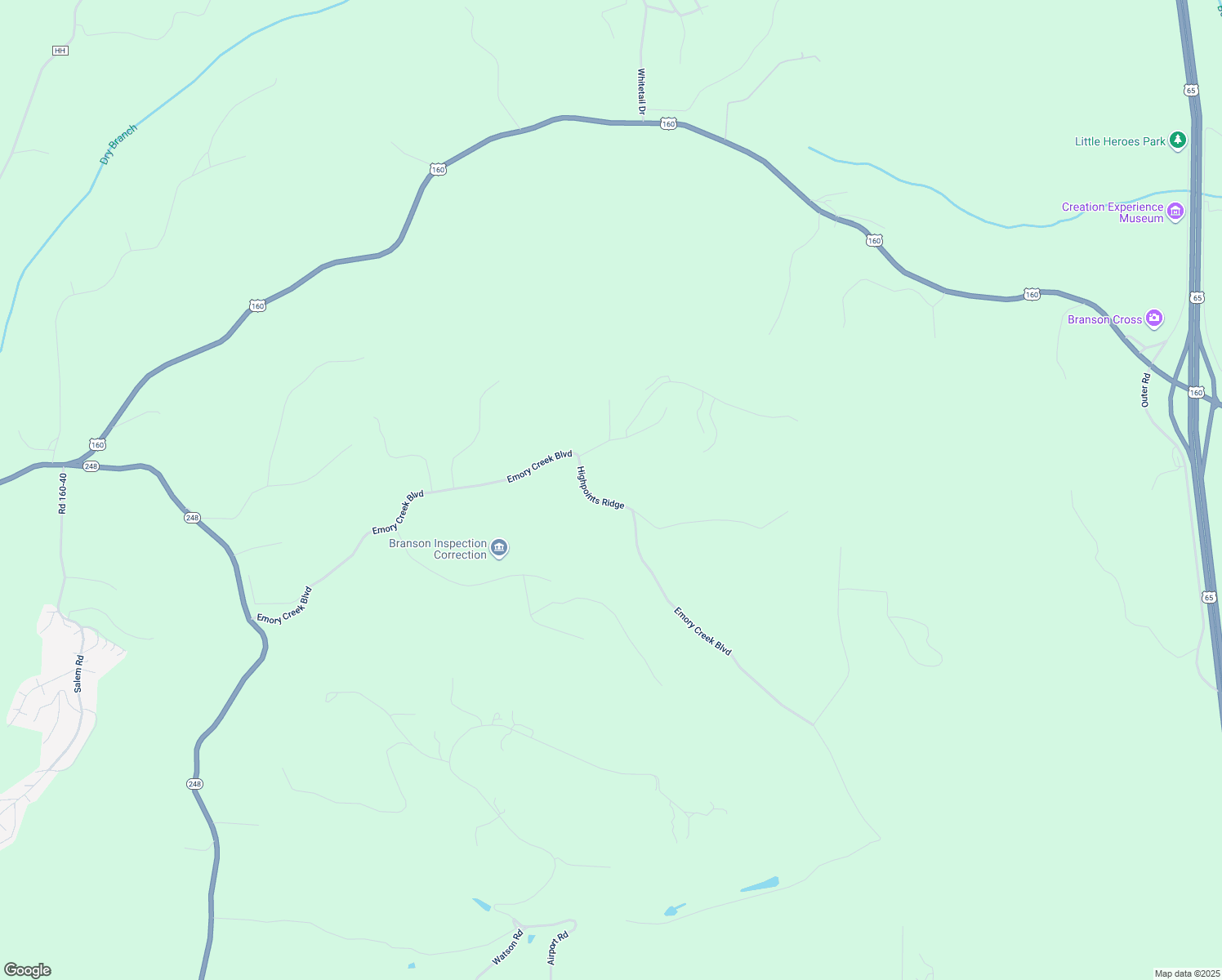 map of restaurants, bars, coffee shops, grocery stores, and more near 1767 Emory Creek Boulevard in Branson