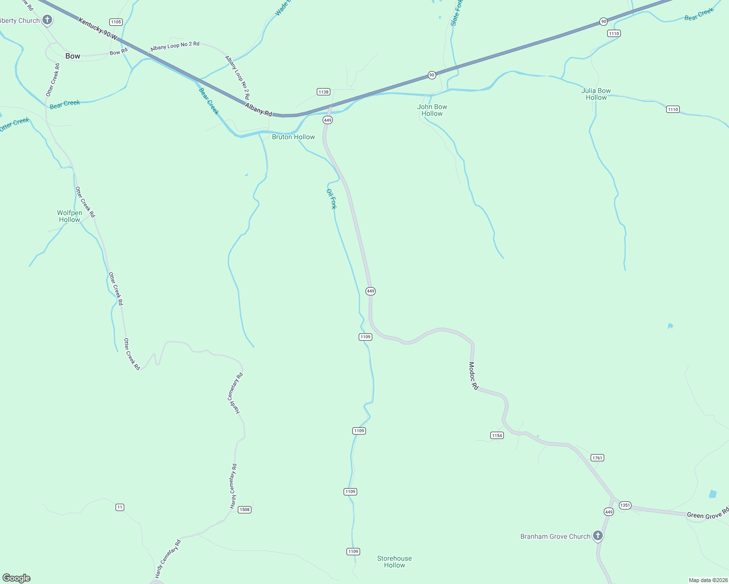 map of restaurants, bars, coffee shops, grocery stores, and more near 20 Oil Fork Road in Burkesville