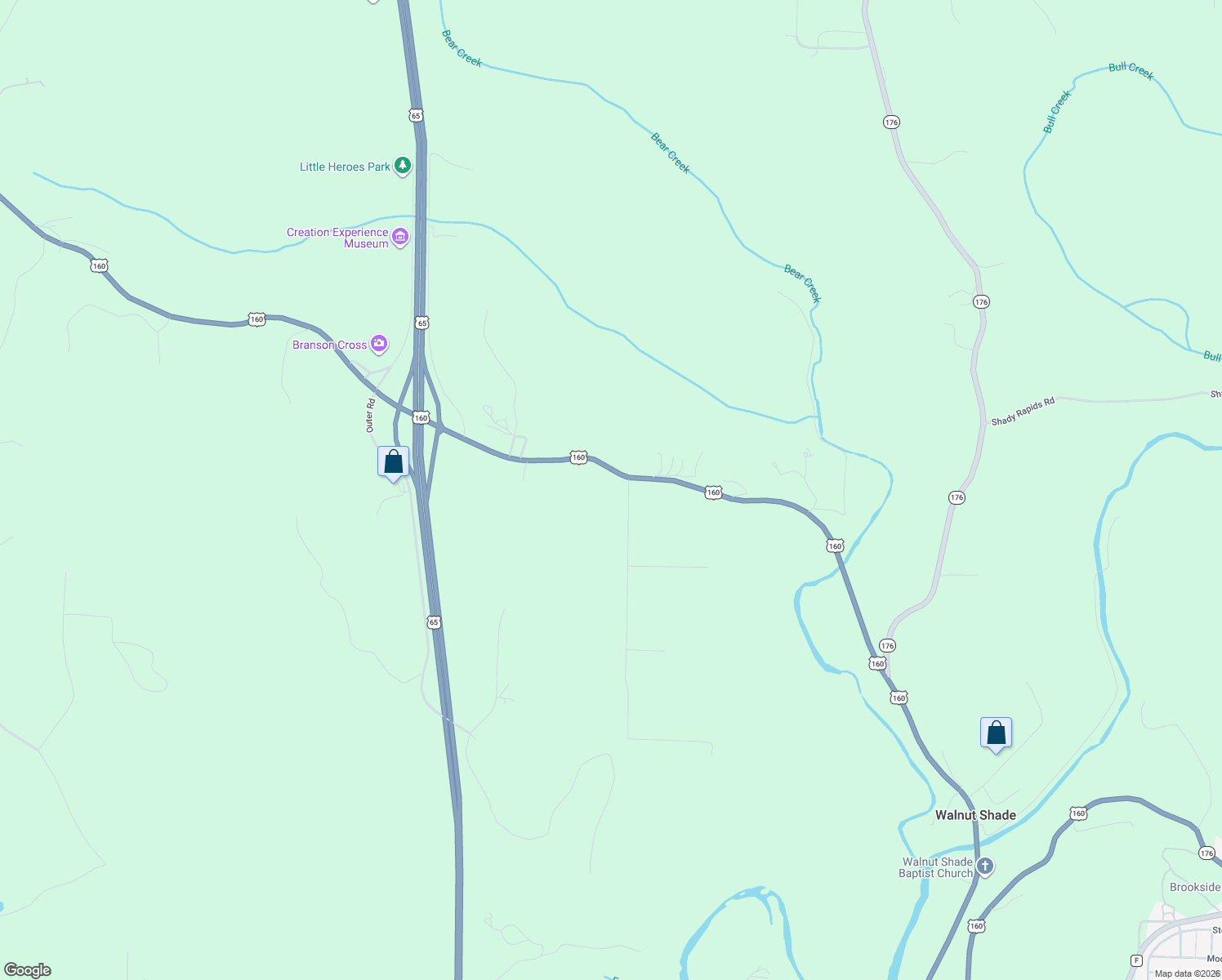 map of restaurants, bars, coffee shops, grocery stores, and more near 270 Craig Road in Walnut Shade