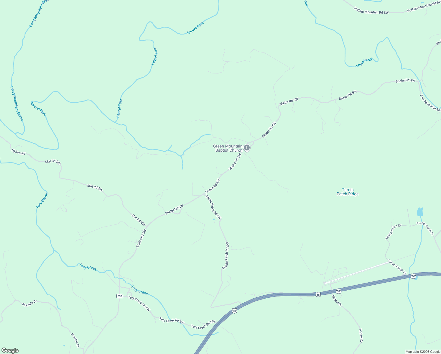 map of restaurants, bars, coffee shops, grocery stores, and more near 872 Shelor Road Southwest in Meadows of Dan
