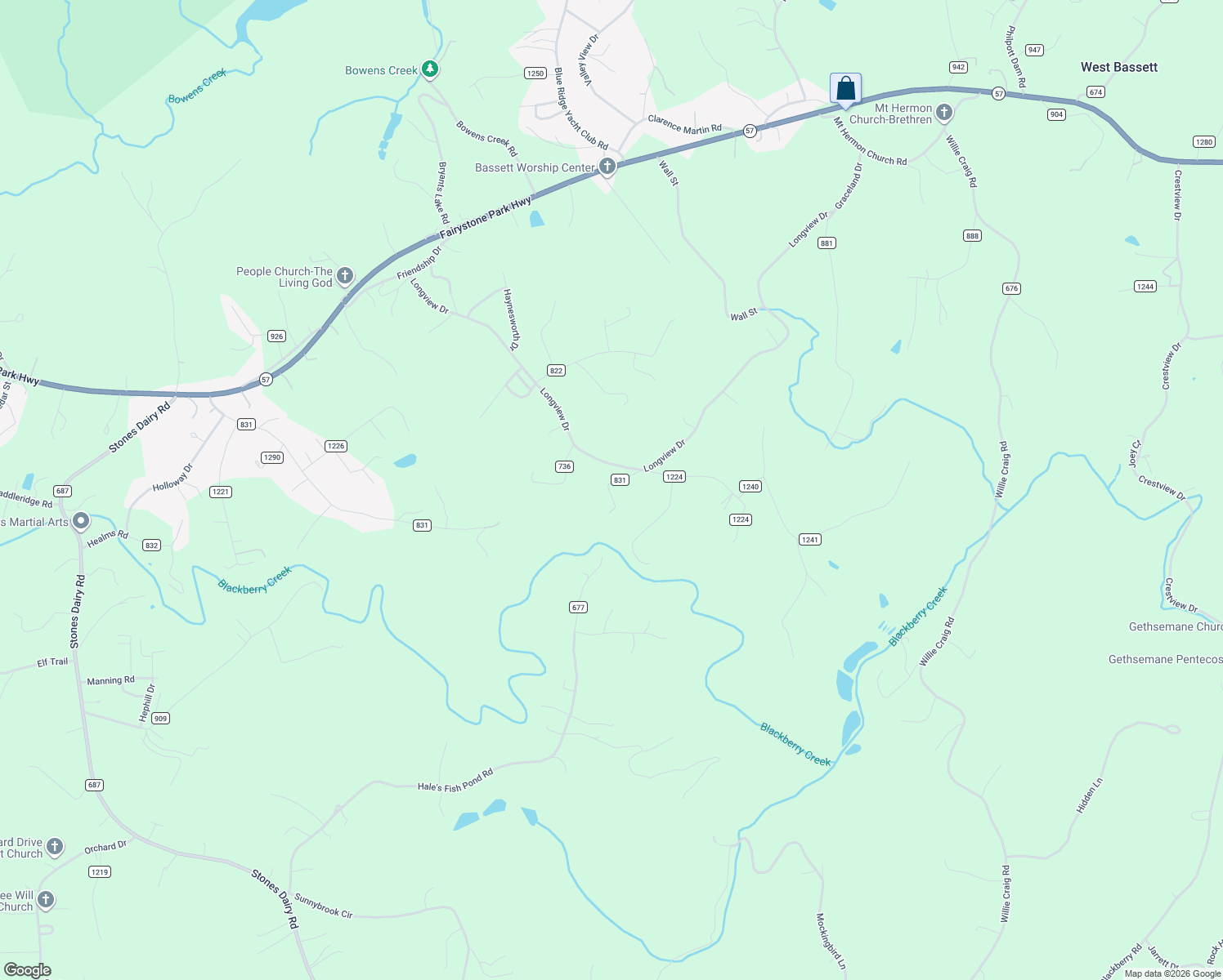 map of restaurants, bars, coffee shops, grocery stores, and more near 152 Archway Road in Bassett