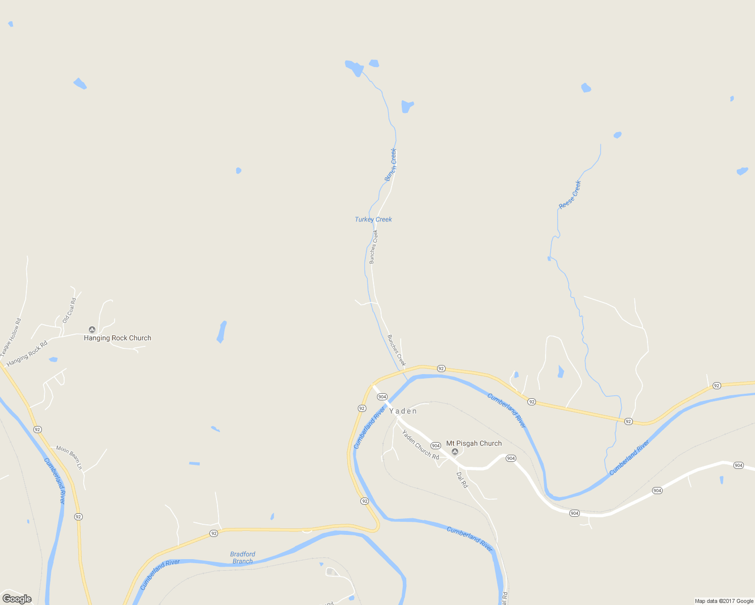 map of restaurants, bars, coffee shops, grocery stores, and more near Bunches Creek in Williamsburg