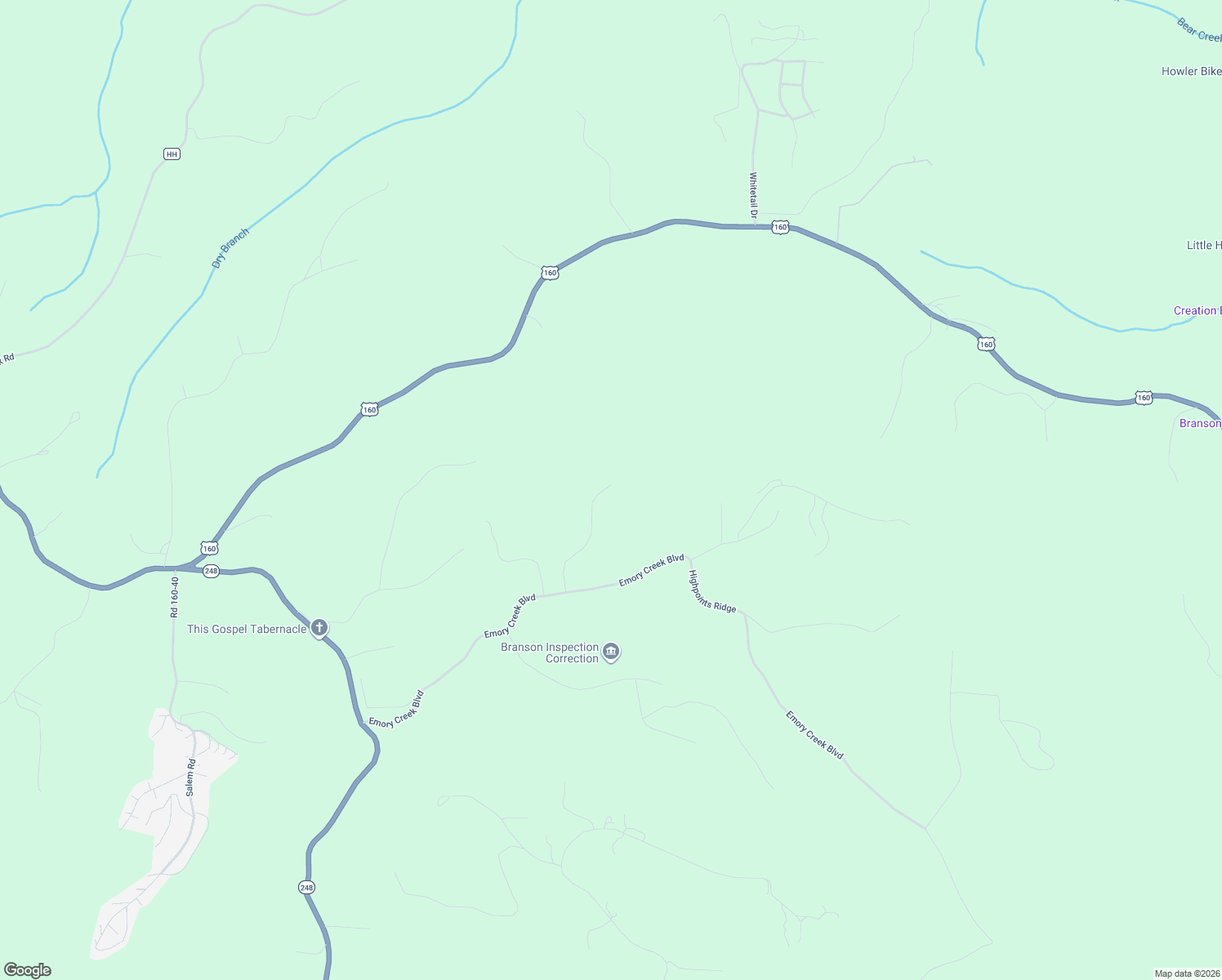 map of restaurants, bars, coffee shops, grocery stores, and more near 133-441 N Ridge Pl in Branson
