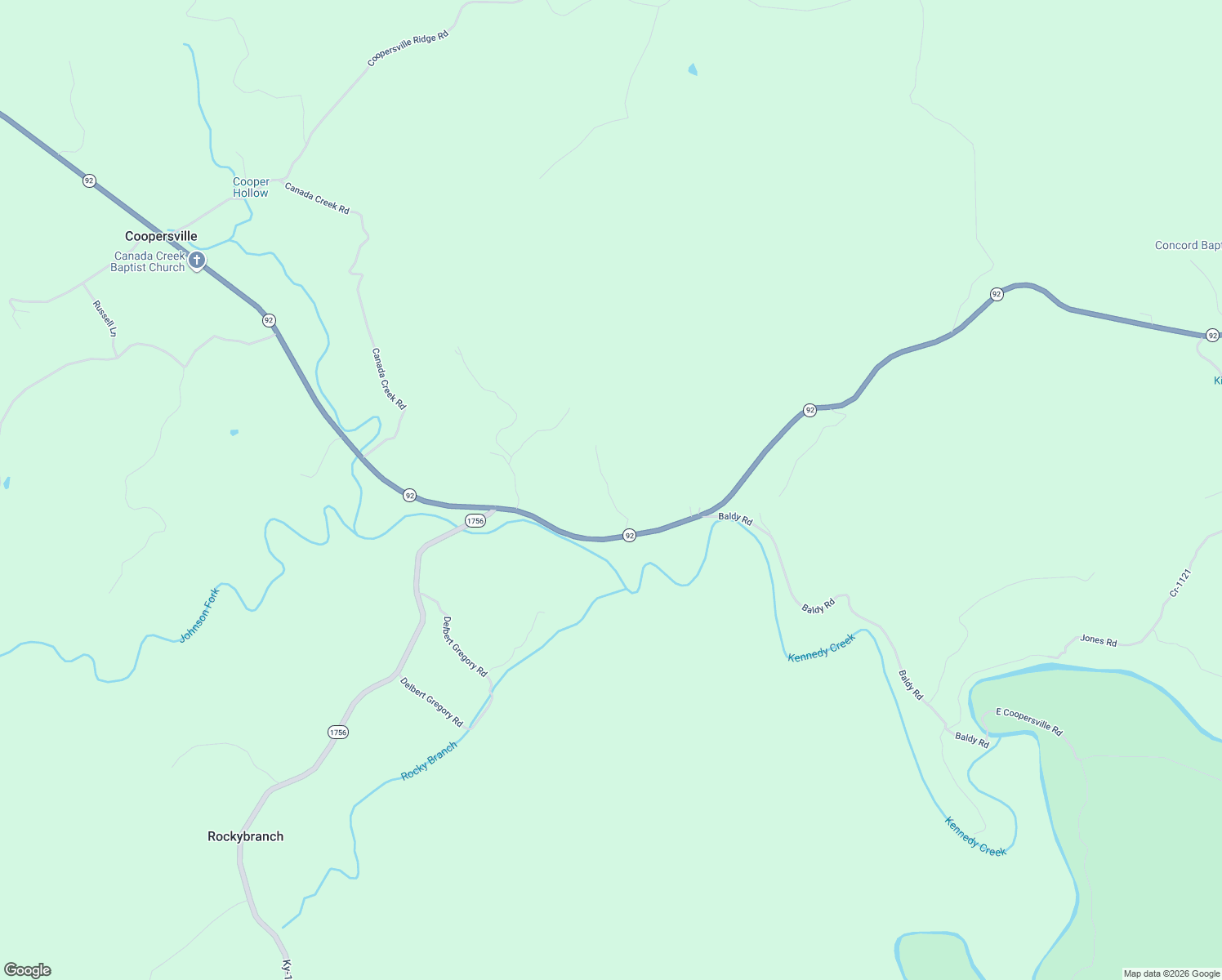 map of restaurants, bars, coffee shops, grocery stores, and more near 123 Vaughn-Gregory Road in Monticello