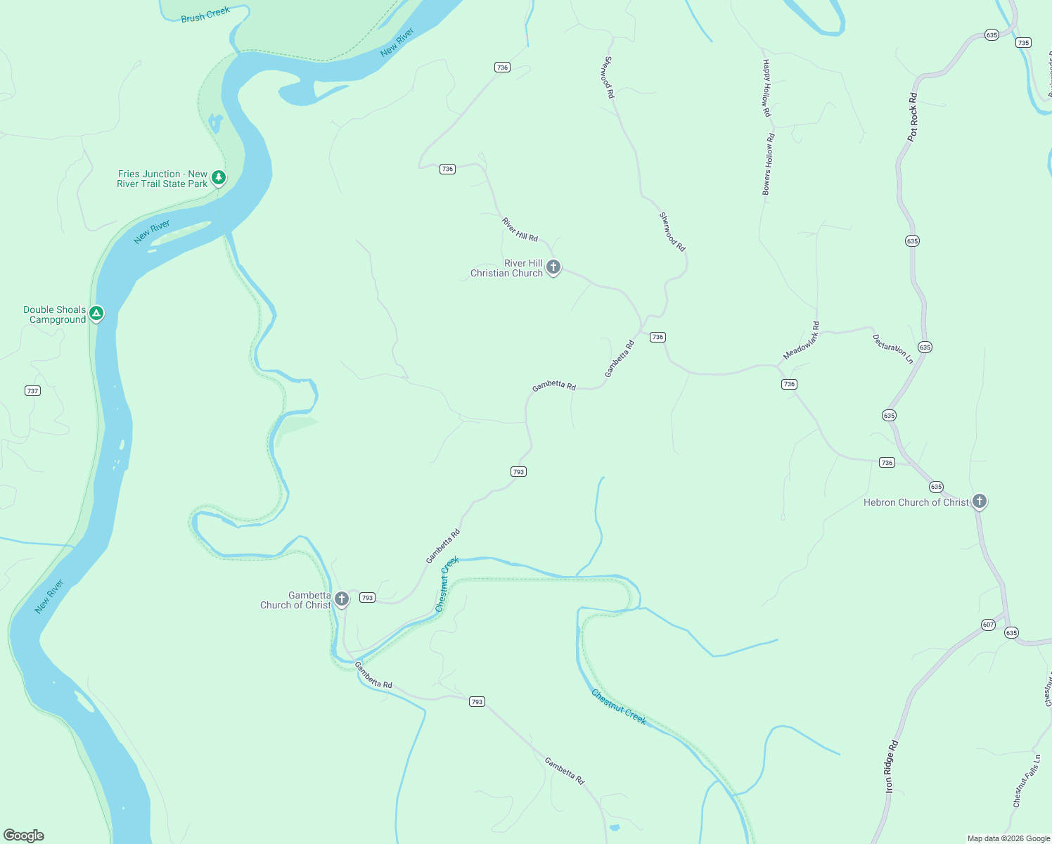 map of restaurants, bars, coffee shops, grocery stores, and more near 2563 Gambetta Road in Galax