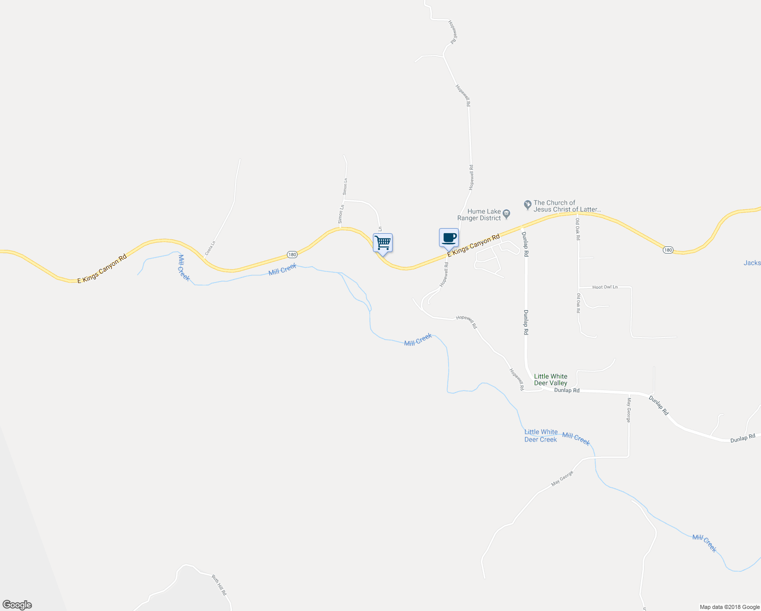 map of restaurants, bars, coffee shops, grocery stores, and more near 35289 Hopewell Road in Squaw Valley