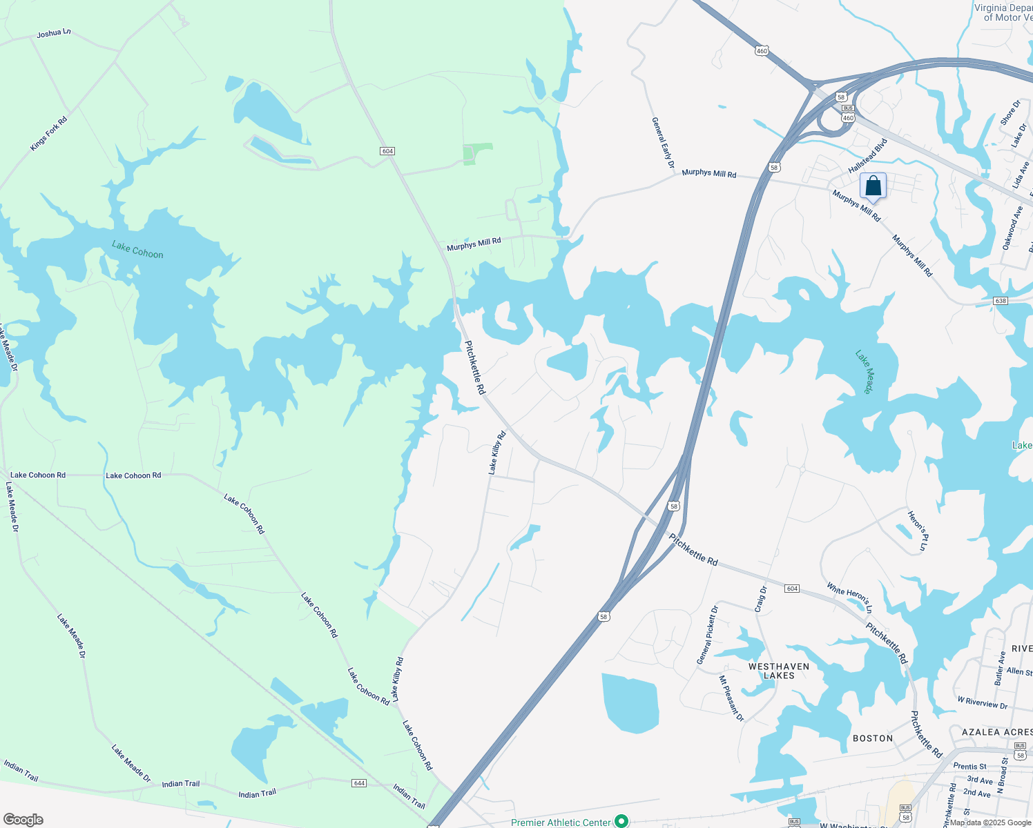 map of restaurants, bars, coffee shops, grocery stores, and more near 101 Pitchkettle Point Drive in Suffolk