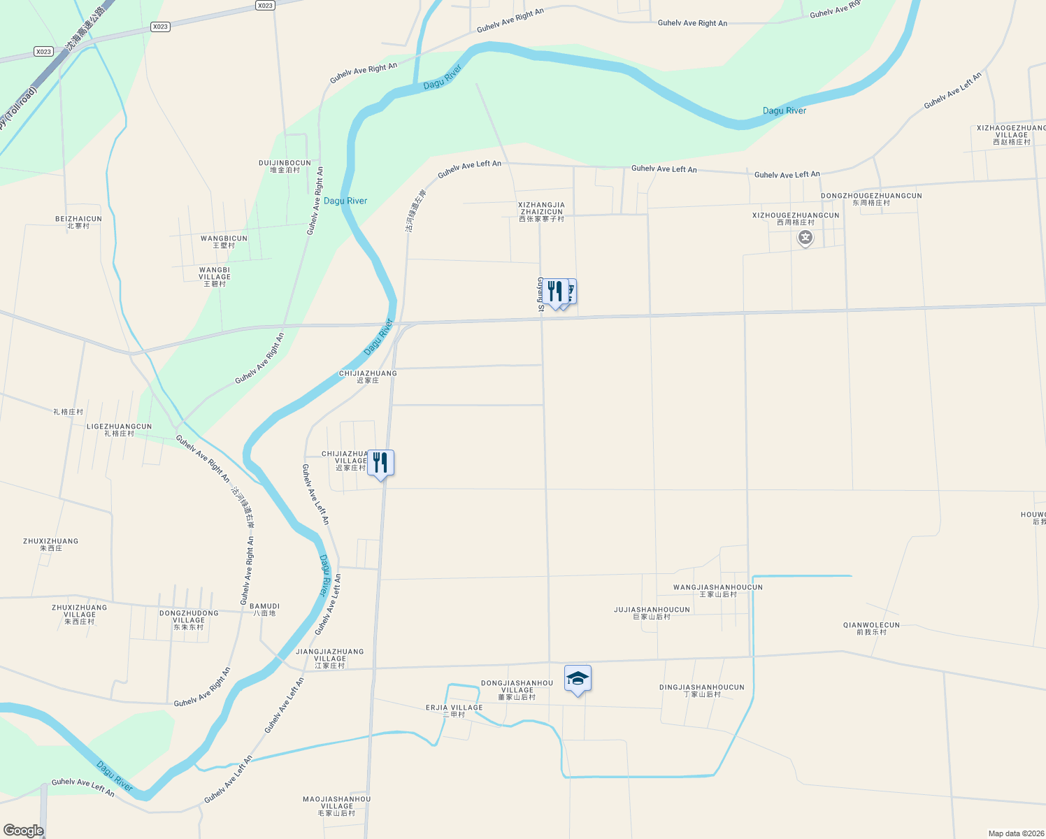map of restaurants, bars, coffee shops, grocery stores, and more near in Qingdao
