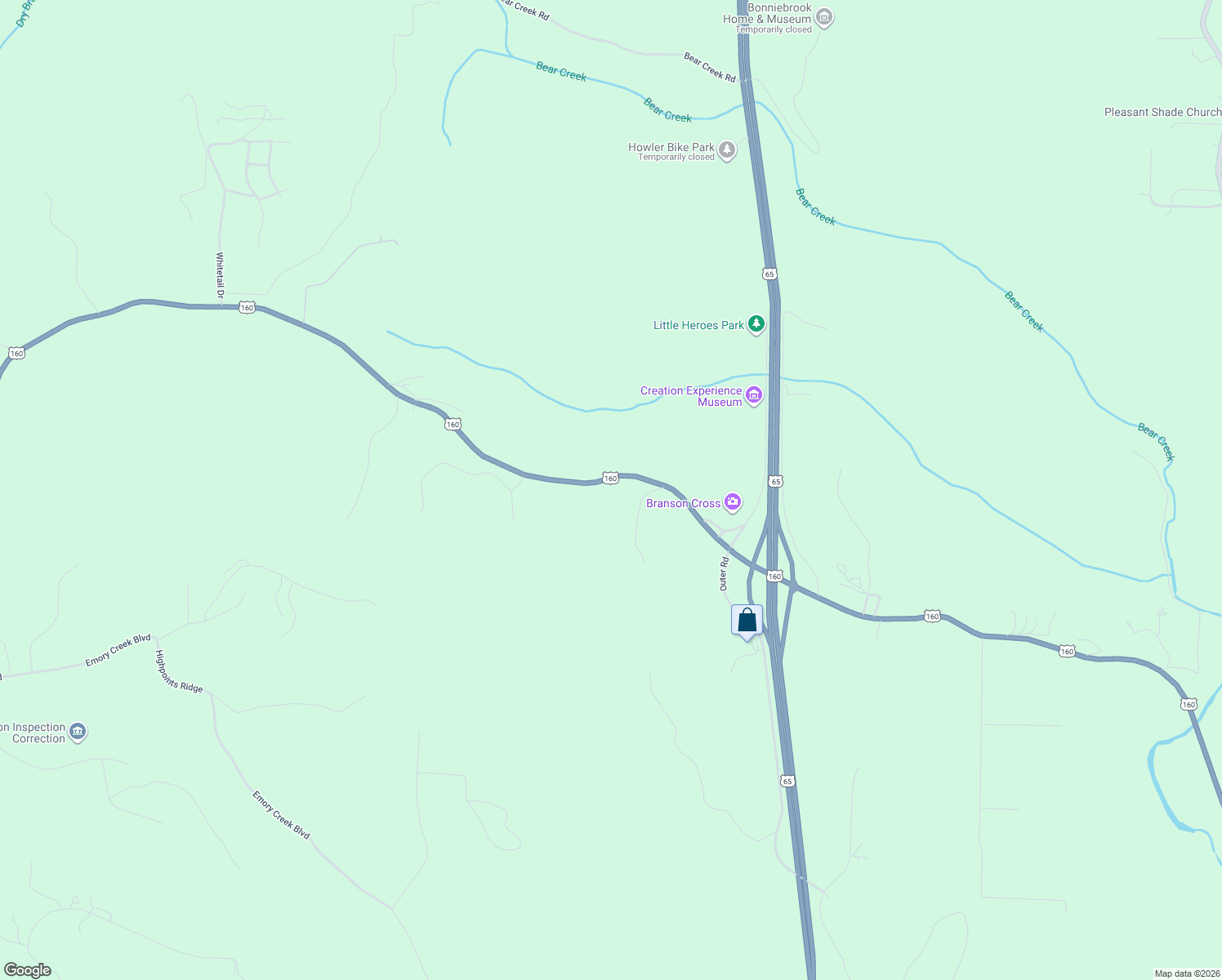 map of restaurants, bars, coffee shops, grocery stores, and more near 204 Deer Mountain Road in Walnut Shade