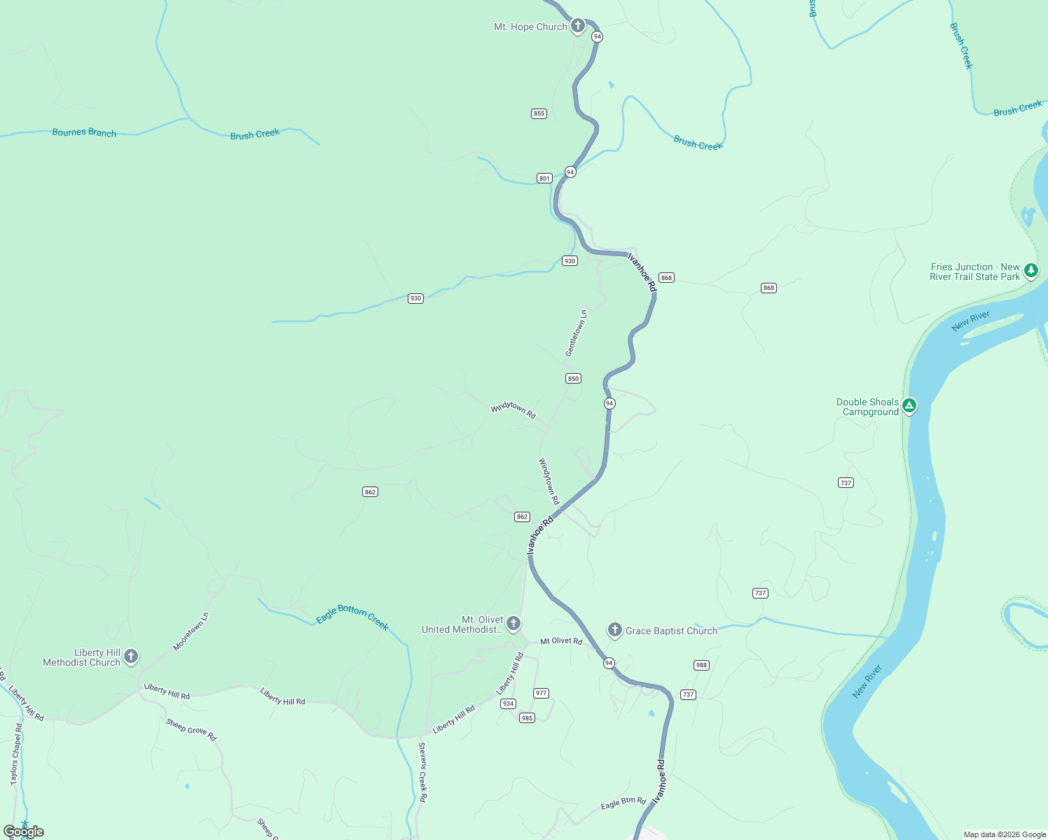 map of restaurants, bars, coffee shops, grocery stores, and more near 22 Hightop Lane in Fries