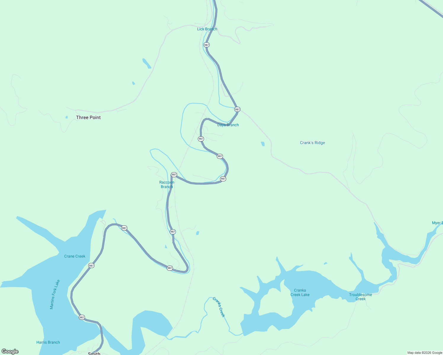 map of restaurants, bars, coffee shops, grocery stores, and more near 2684 State Highway 987 in Smith