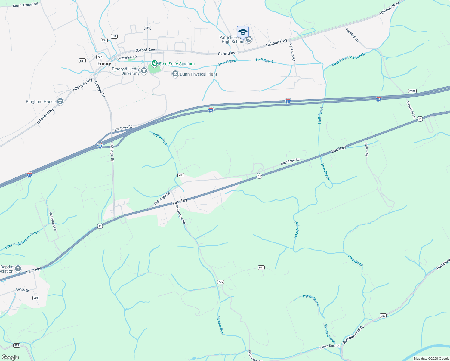 map of restaurants, bars, coffee shops, grocery stores, and more near 31344 Old Stage Road in Glade Spring