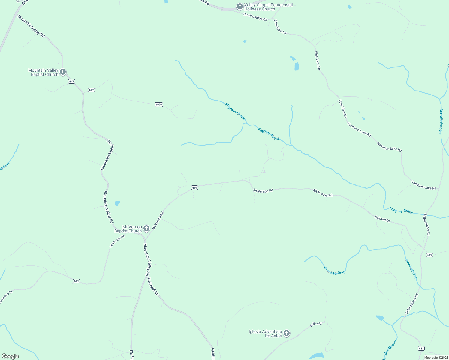 map of restaurants, bars, coffee shops, grocery stores, and more near 841 Mount Vernon Road in Axton