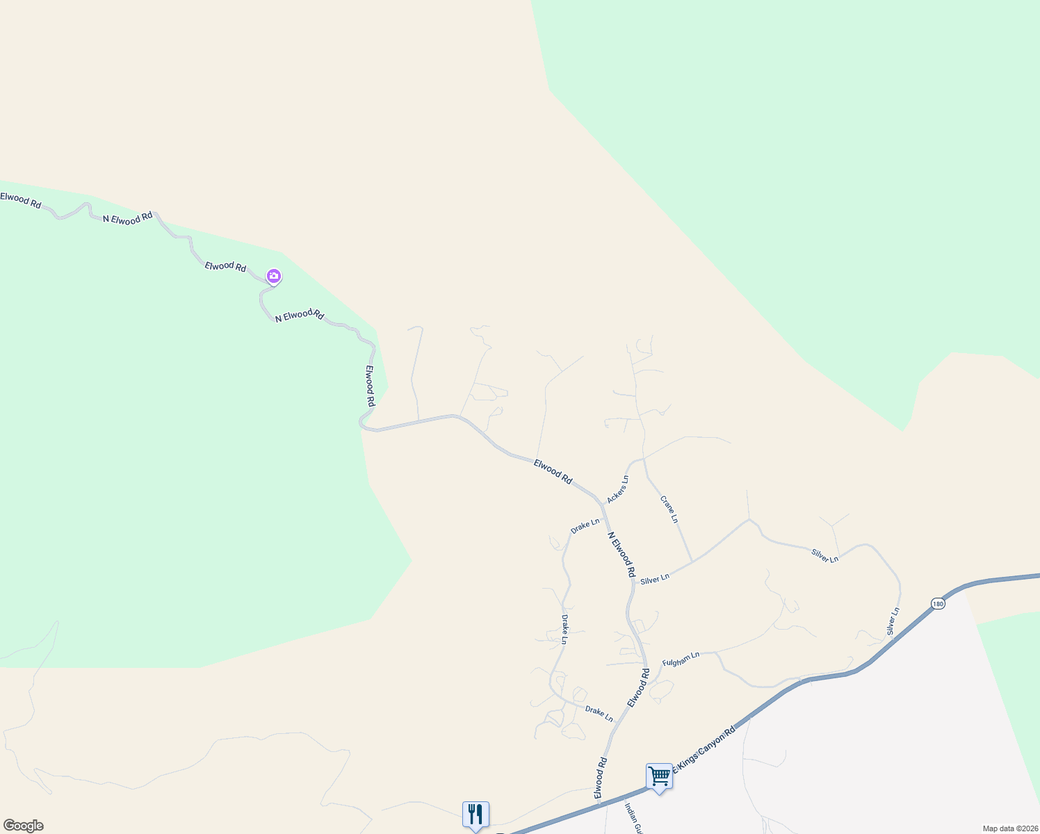 map of restaurants, bars, coffee shops, grocery stores, and more near 1351 Recter Lane in Squaw Valley