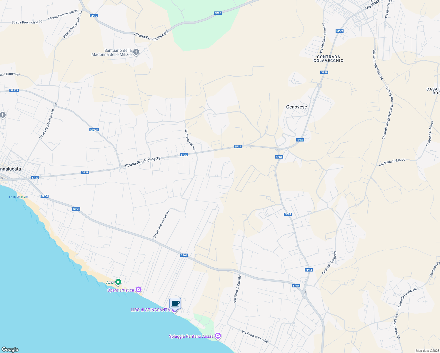 map of restaurants, bars, coffee shops, grocery stores, and more near in Free municipal consortium of Ragusa