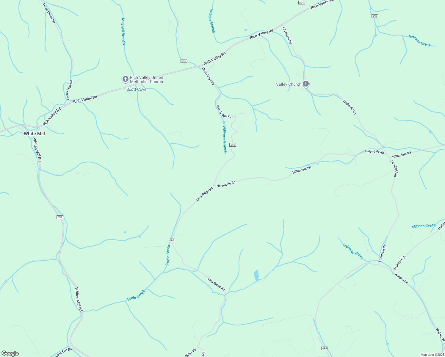 map of restaurants, bars, coffee shops, grocery stores, and more near 24007-24023 Hillandale Road in Abingdon