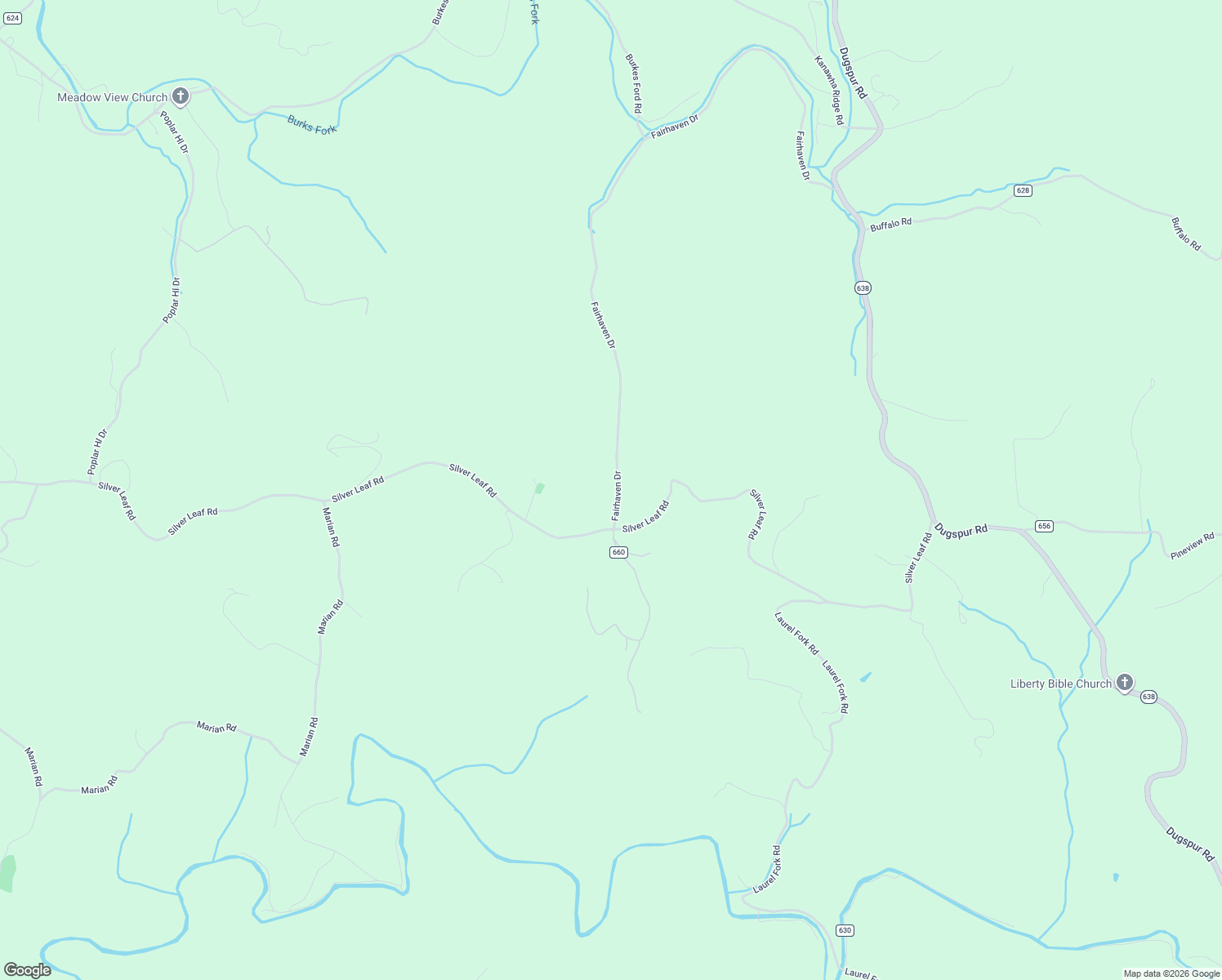 map of restaurants, bars, coffee shops, grocery stores, and more near 840-1056 Fairhaven Road in Dugspur